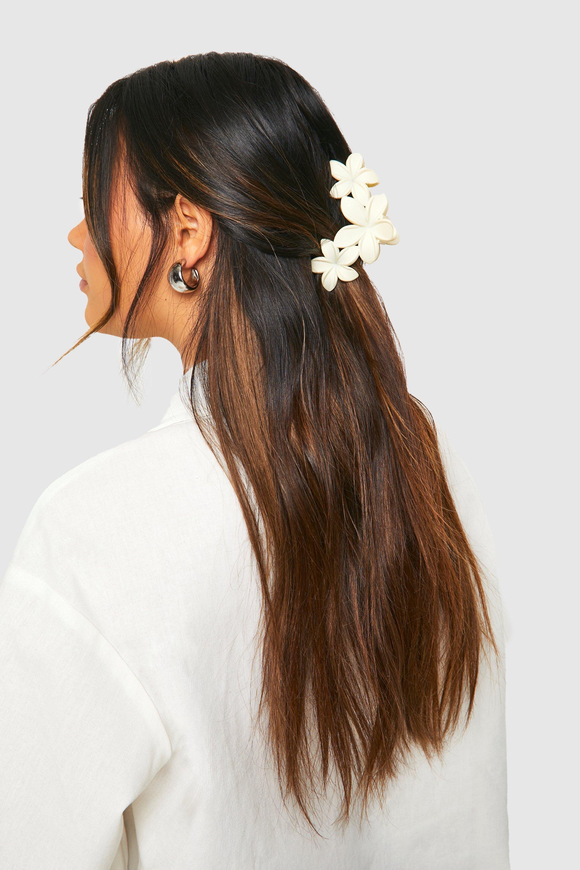 Click to view product details and reviews for Womens Triple Flower Claw Clip White One Size White.