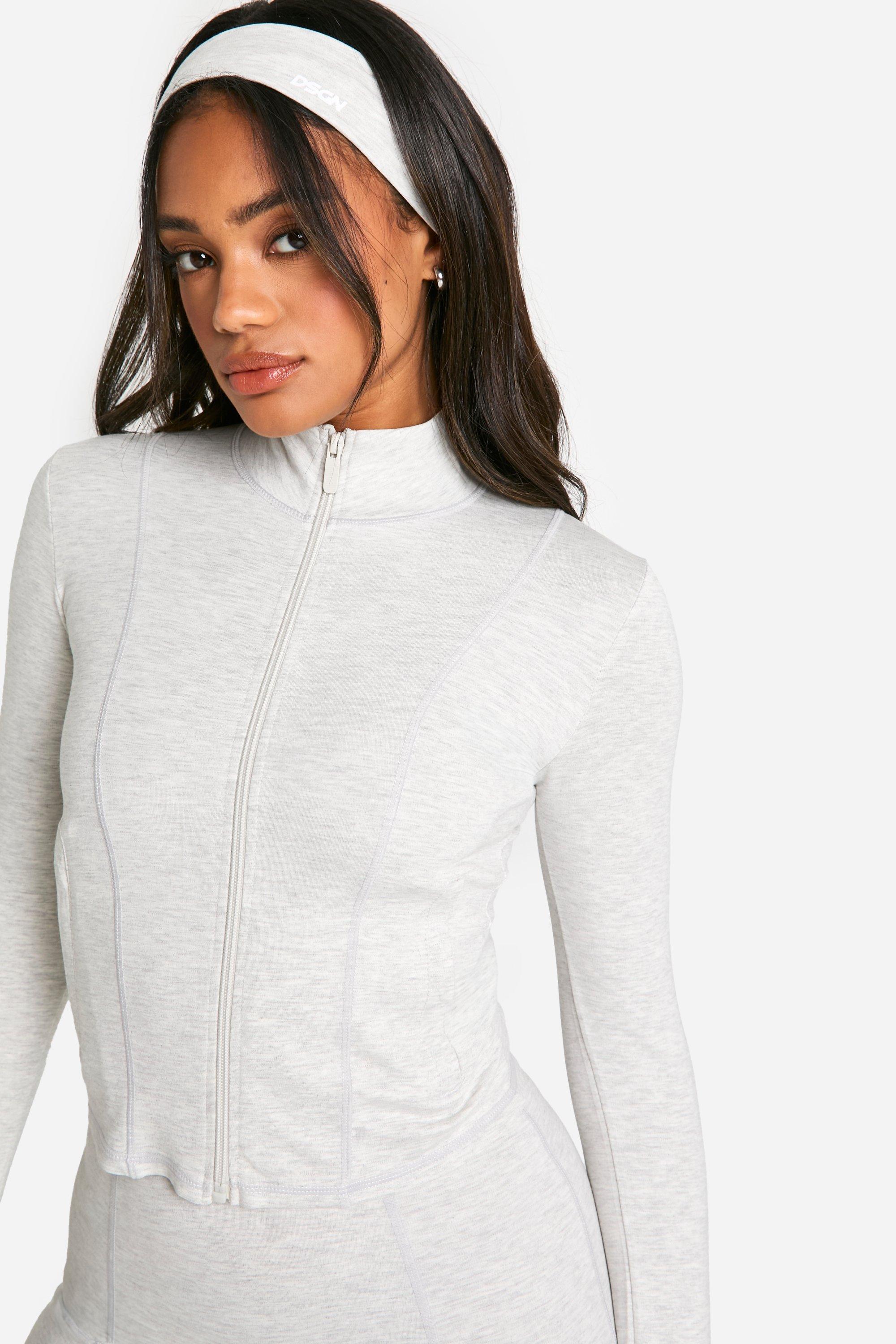 Image of Giacca Dsgn Studio super morbida modellante con zip, Grigio