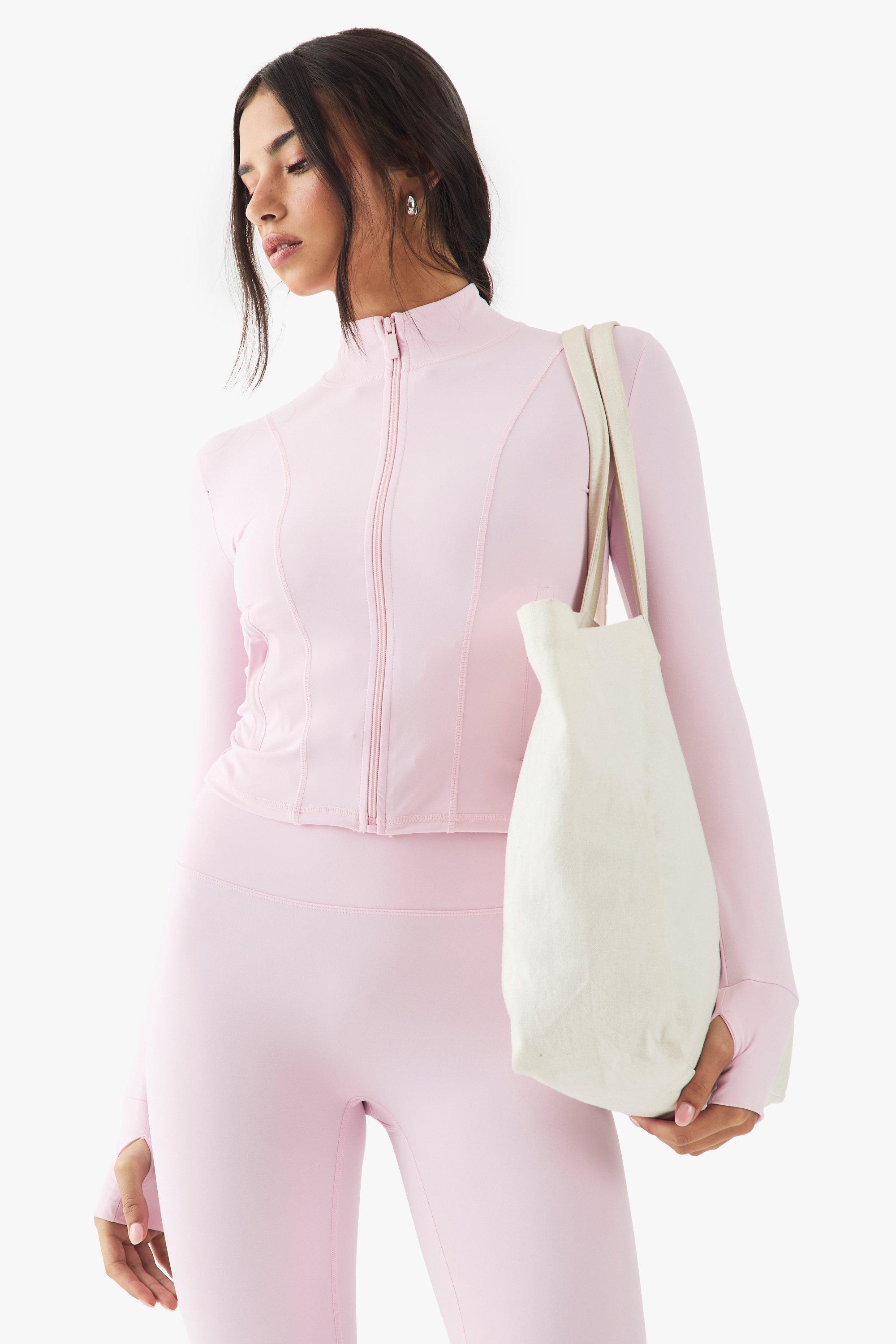 Image of Giacca Dsgn Studio super morbida modellante con zip, Pink