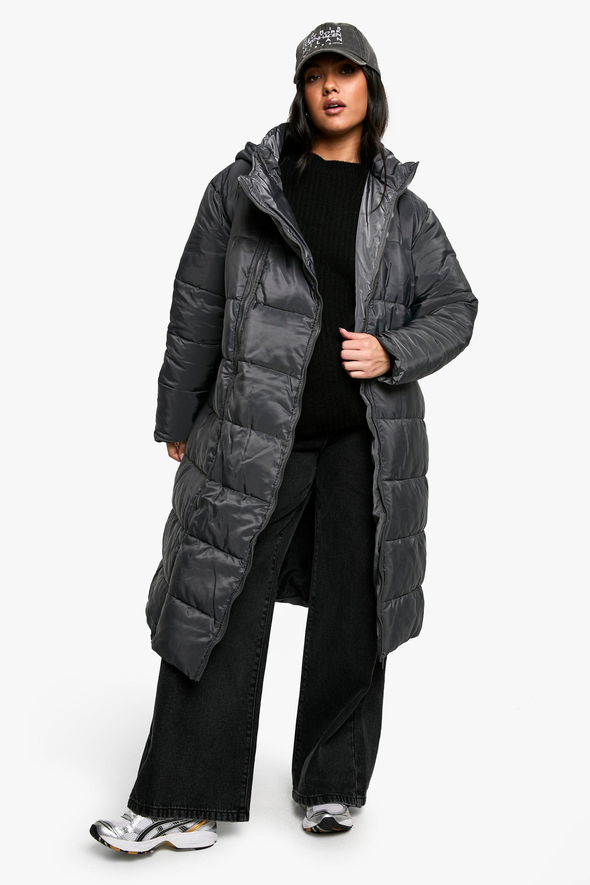 Image of Piumino Premaman 3 in 1 Pre & Post-partum con prolunga, Grigio