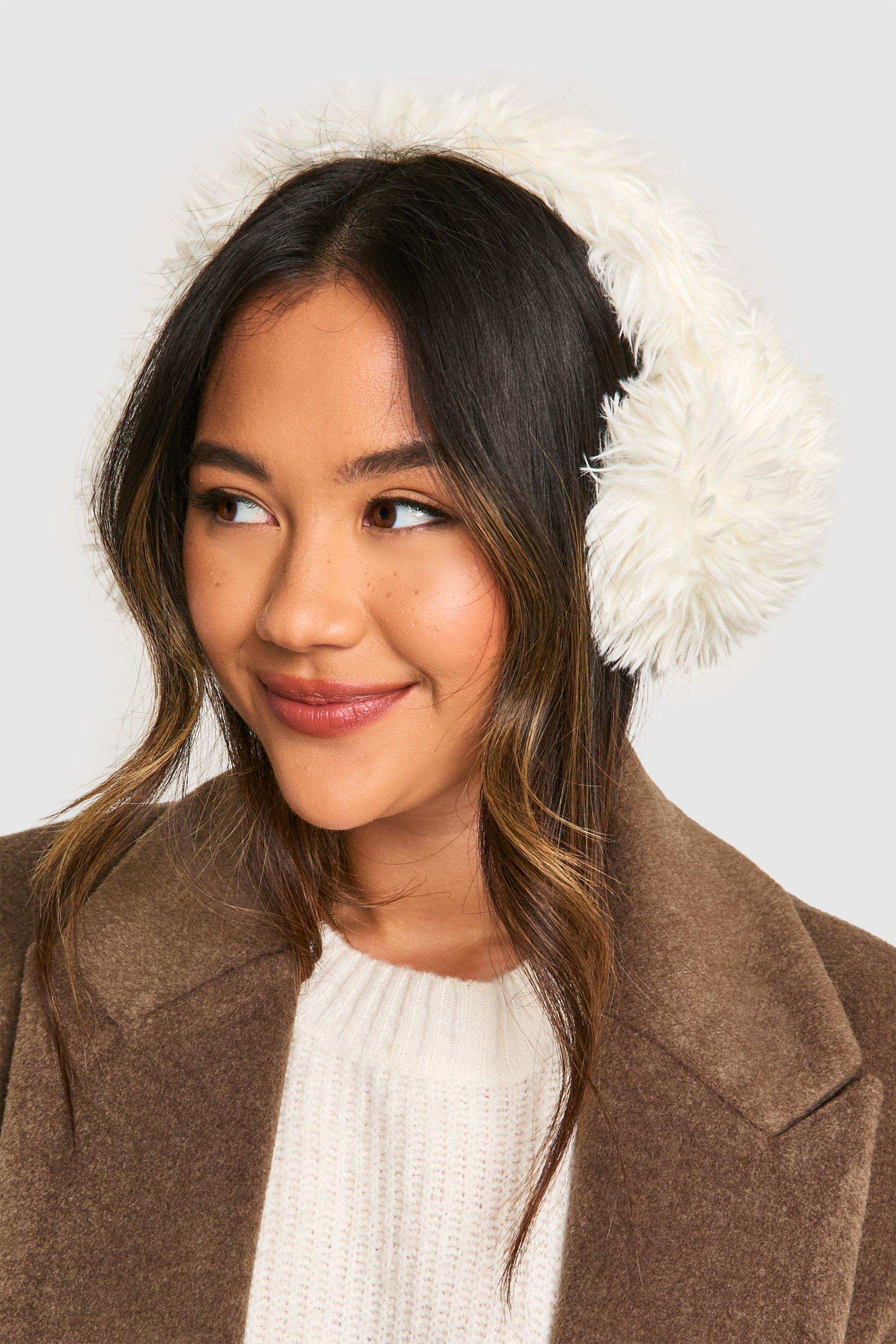 Click to view product details and reviews for Womens Fluffy Faux Fur Earmuffs White One Size White.