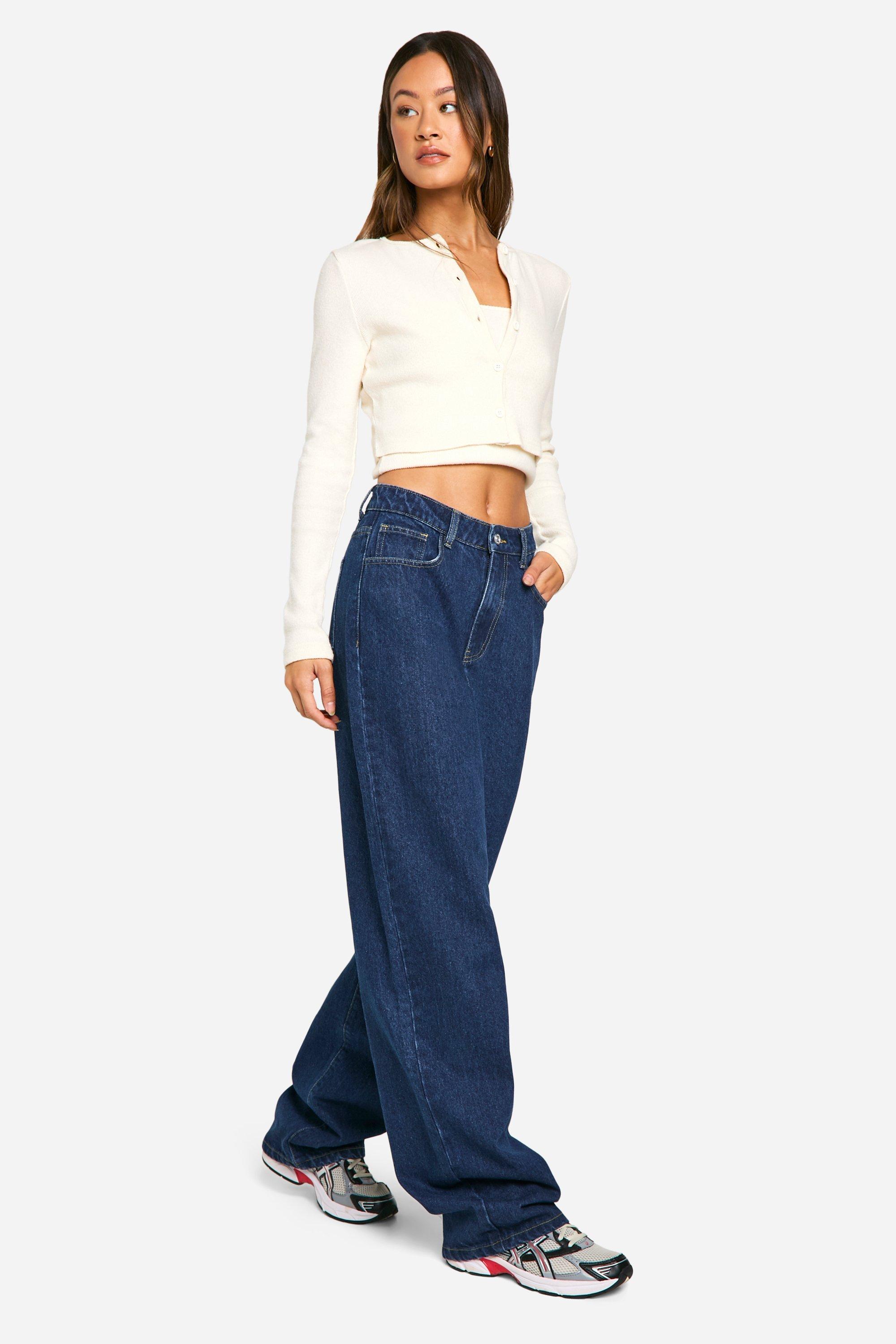 Boohoo Tall Basic High Waist Boyfriend Jeans, Light Blue