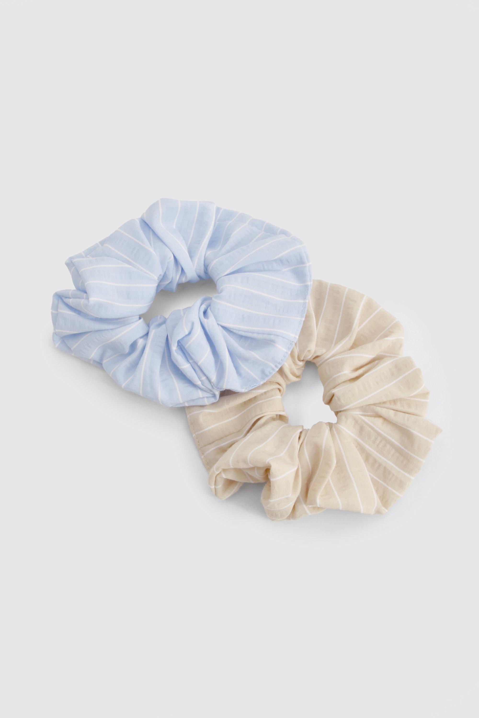 Click to view product details and reviews for Womens 2 Pack Stripe Texture Oversized Hair Scrunchies Multi One Size Multi.