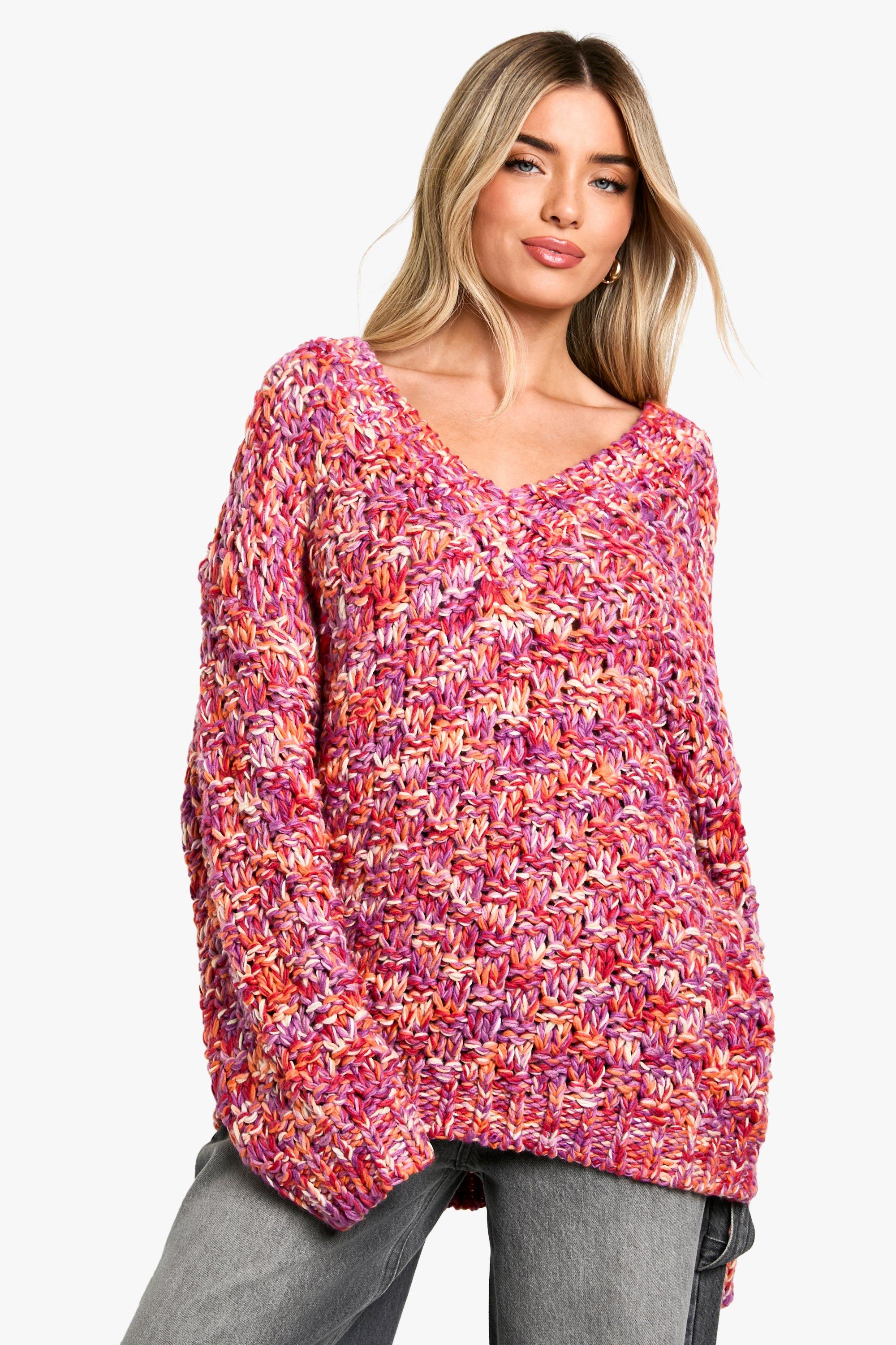 Pull Oversize En Maille Épaisse - Rose - M, Rose