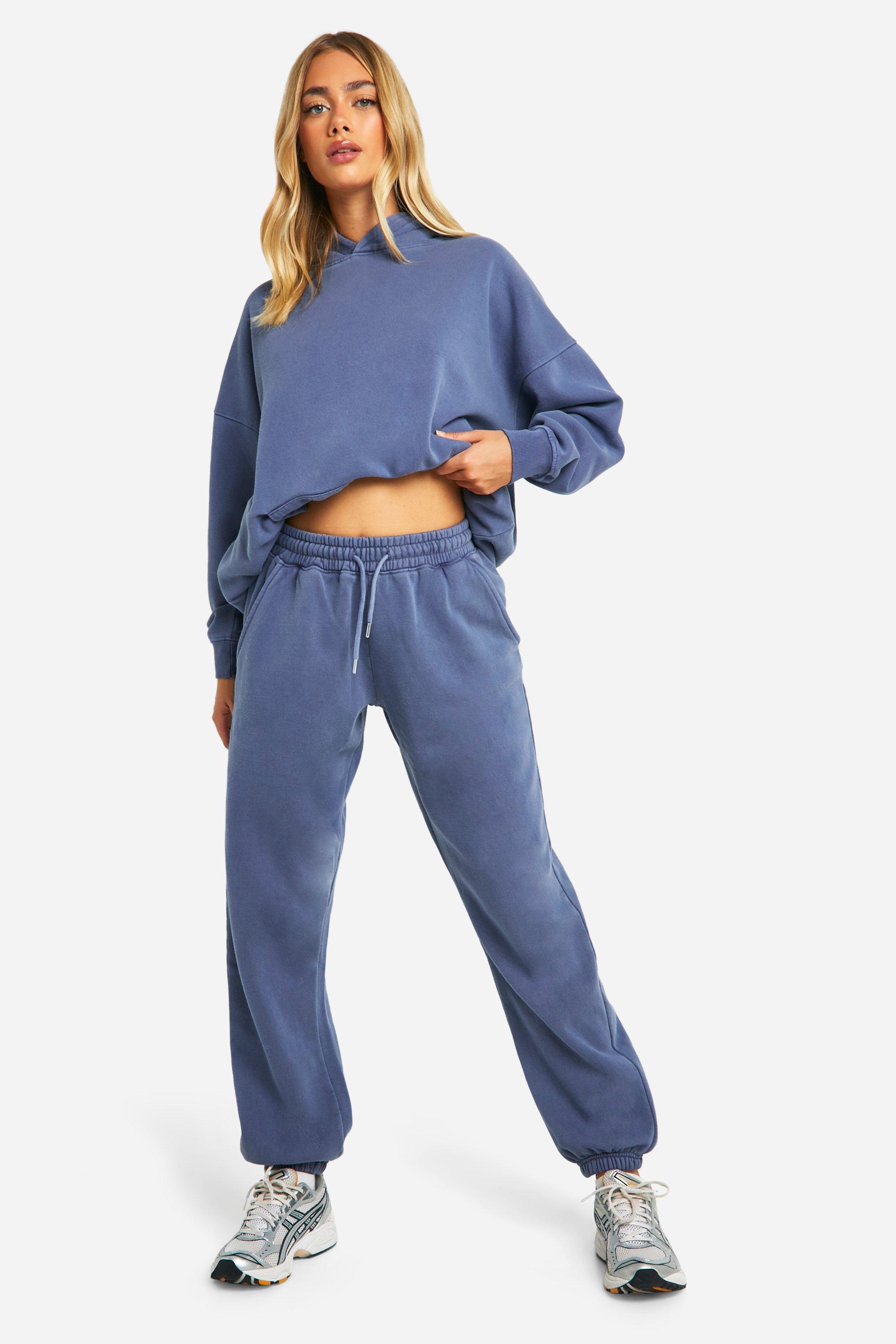 Jogging Oversize Délavé - Bleu Jean - Xl, Bleu Jean