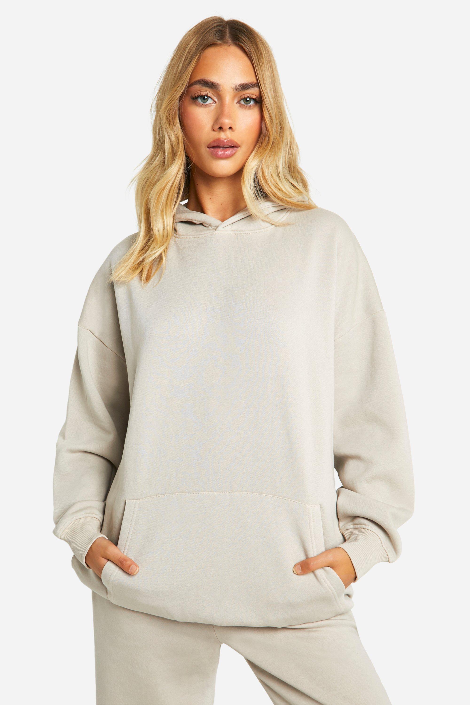 Sweat À Capuche Oversize Délavé - Gris Pierre - Xs, Gris Pierre