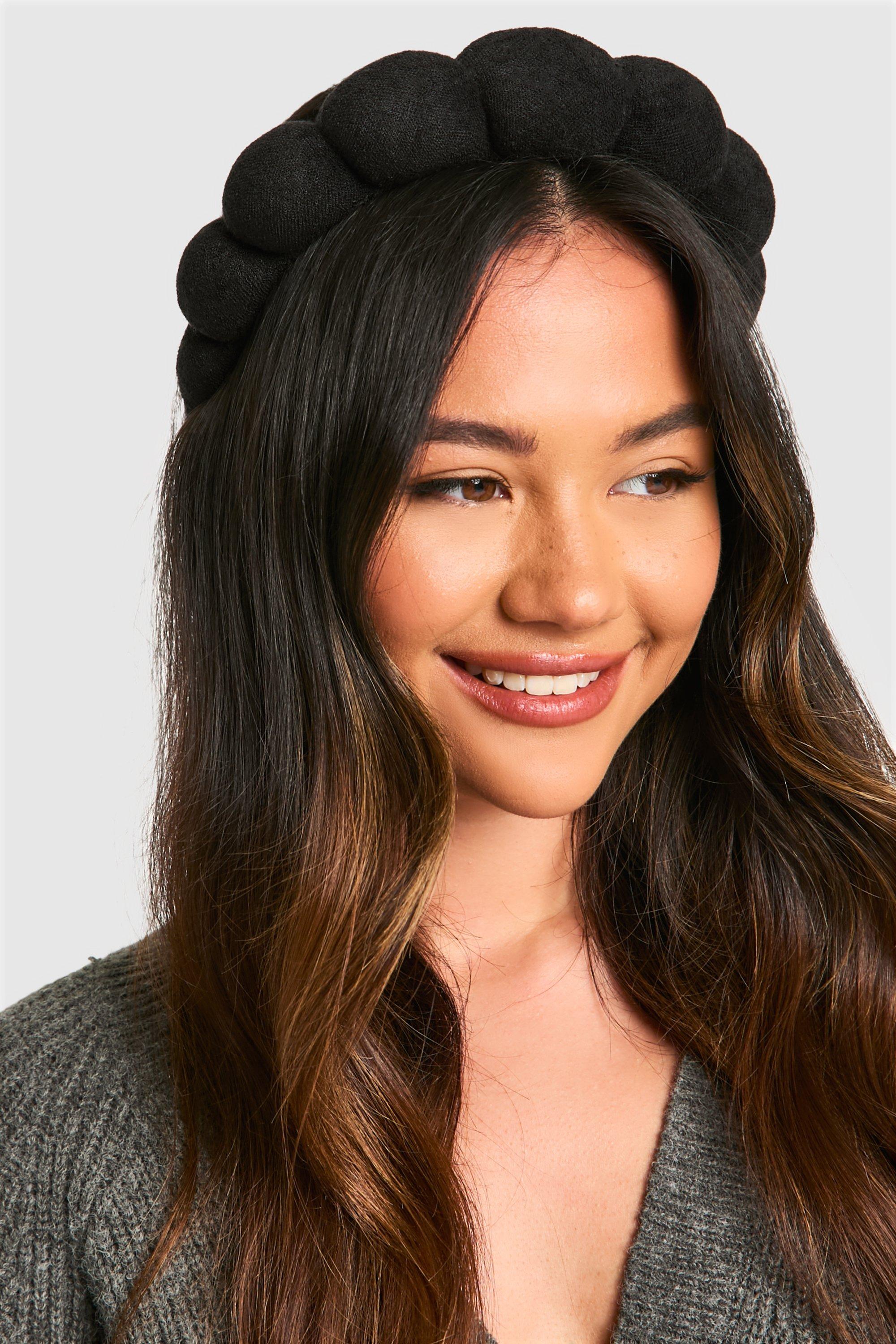 Click to view product details and reviews for Womens Curved Towelling Headband Black One Size Black.