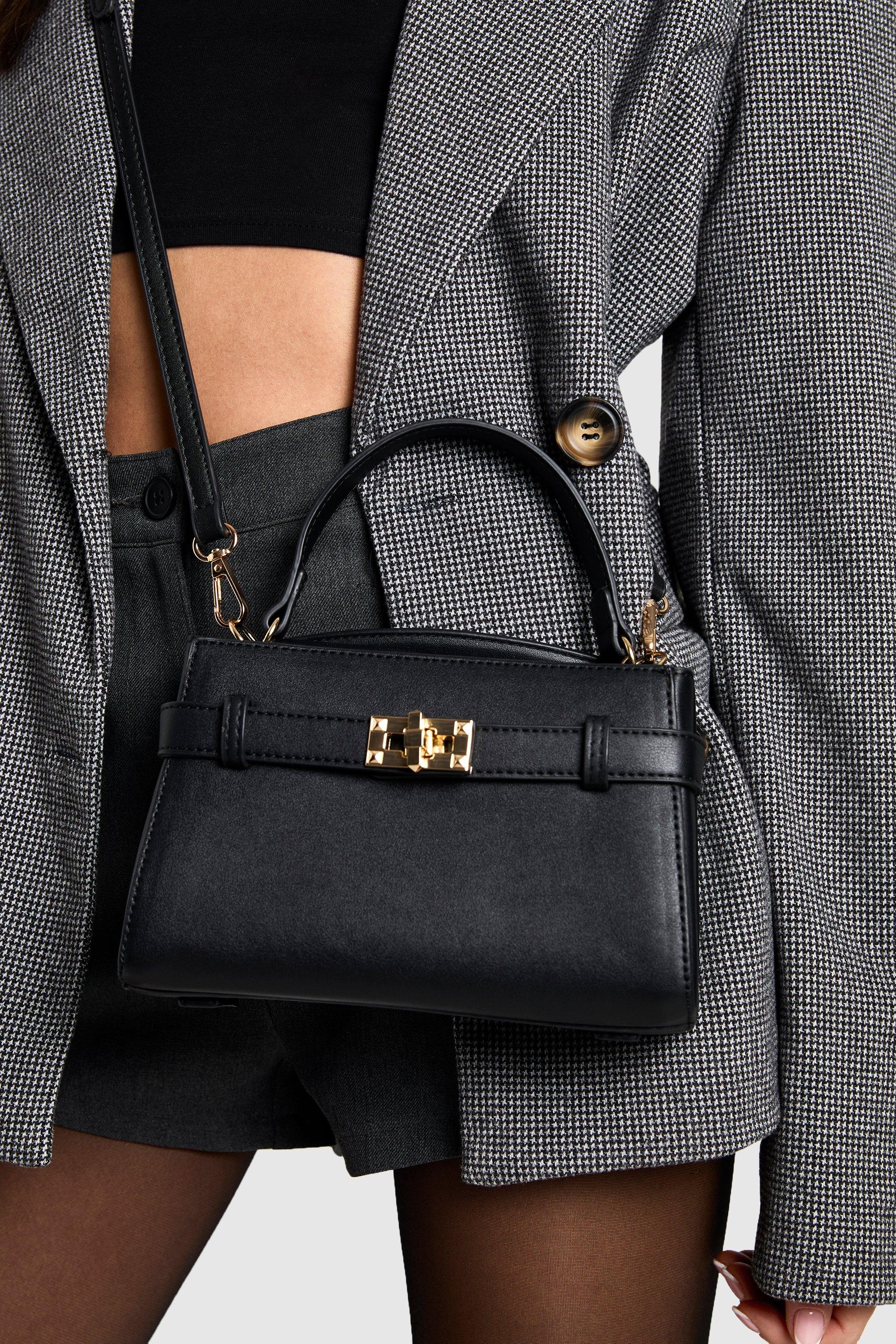 Image of Borsa mini con tracolla e fibbia, Nero