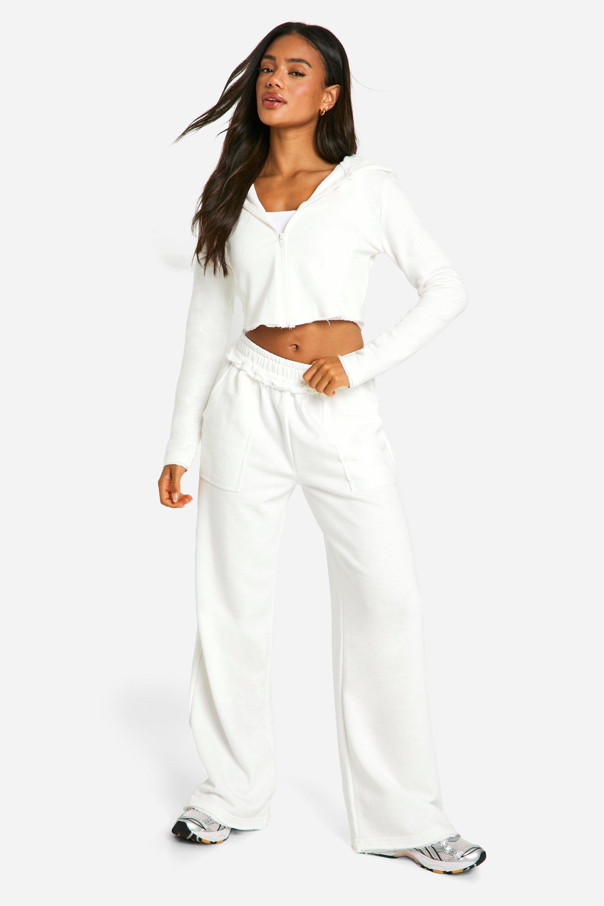 Womens Reverse Loopback Straight Leg Jogger - White - Xs, White