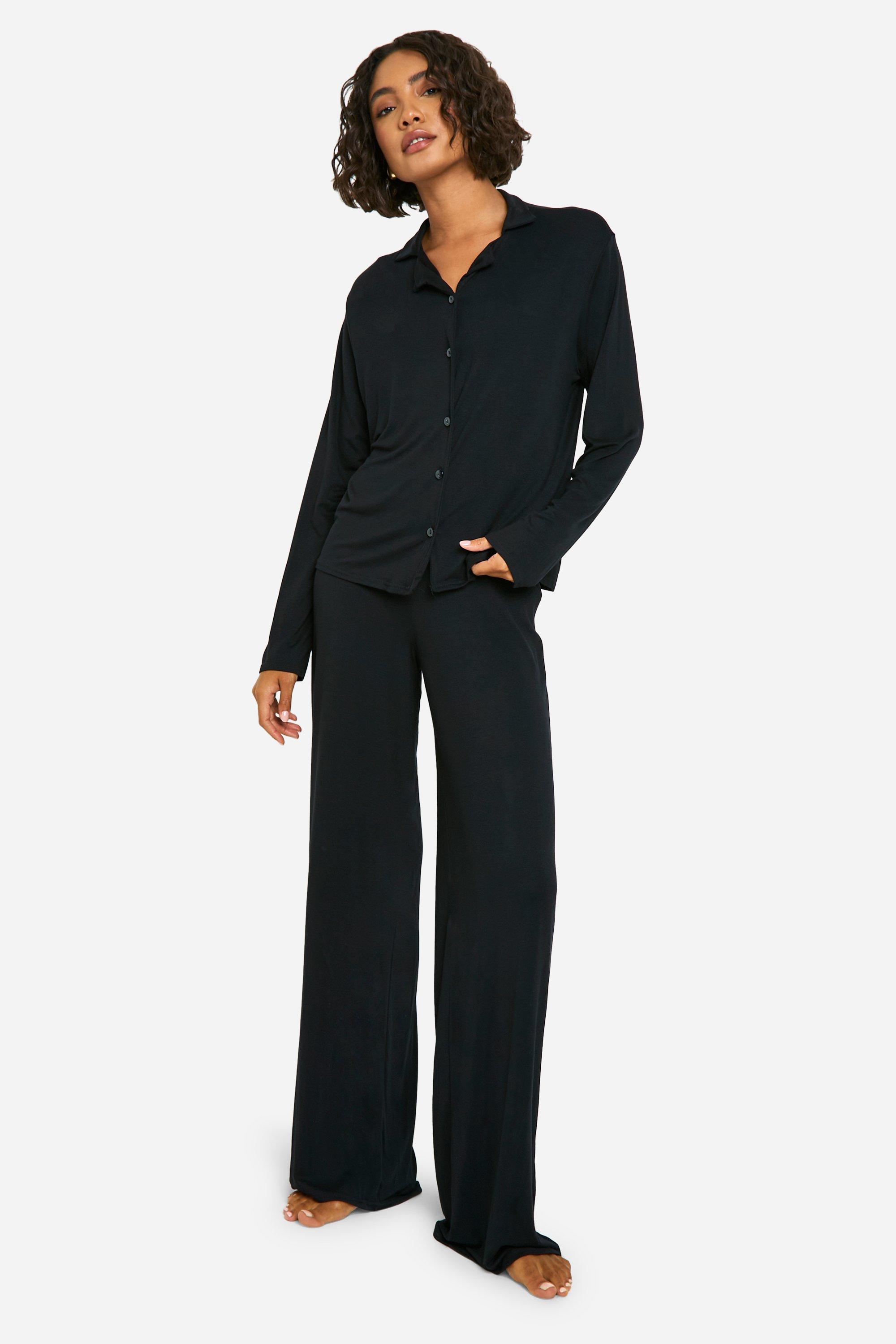 Image of Set pigiama Tall a maniche lunghe, Nero