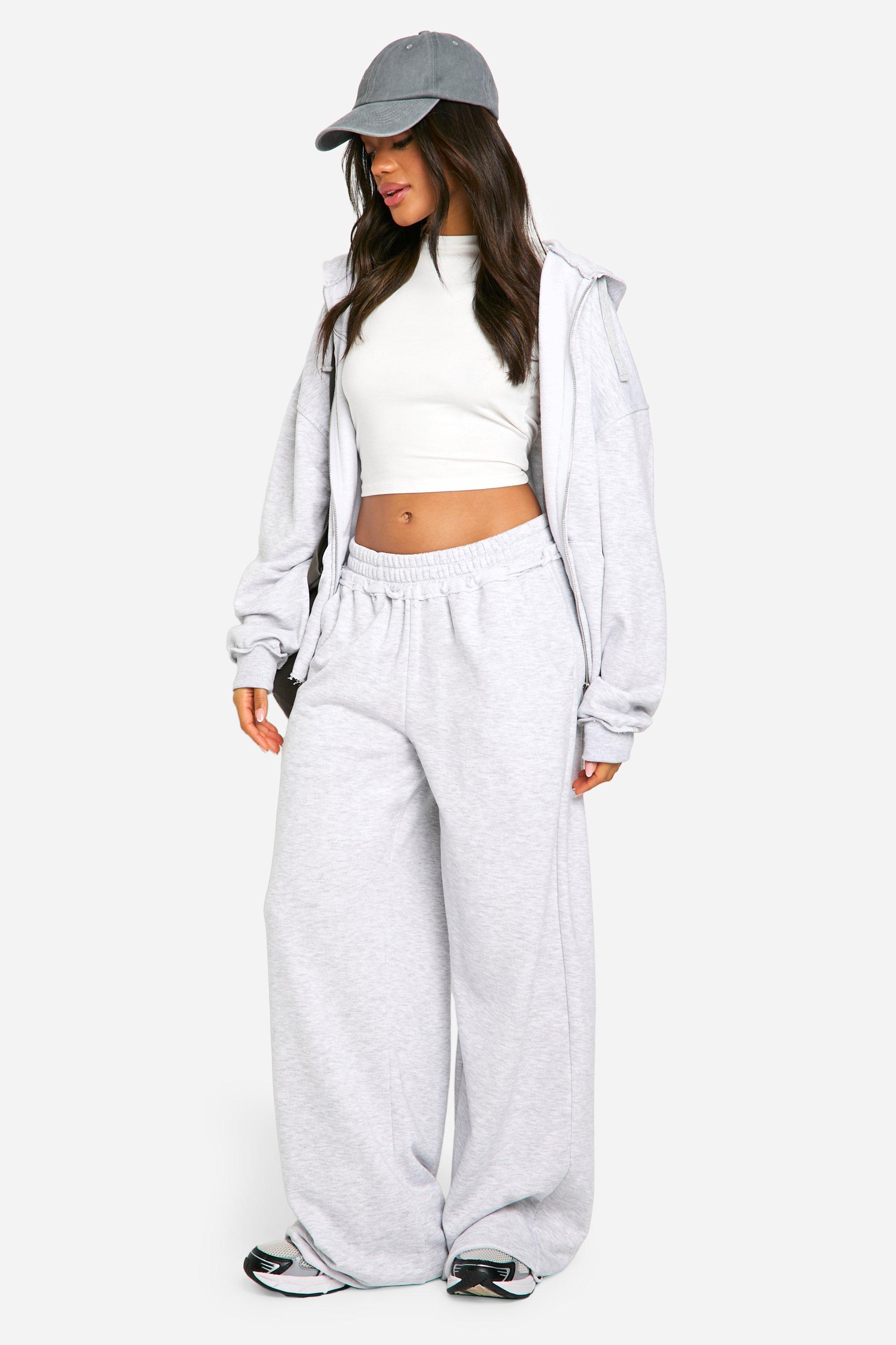 Womens Distressed Pocket Detail Straight Leg Jogger - Grey - Xl, Grey
