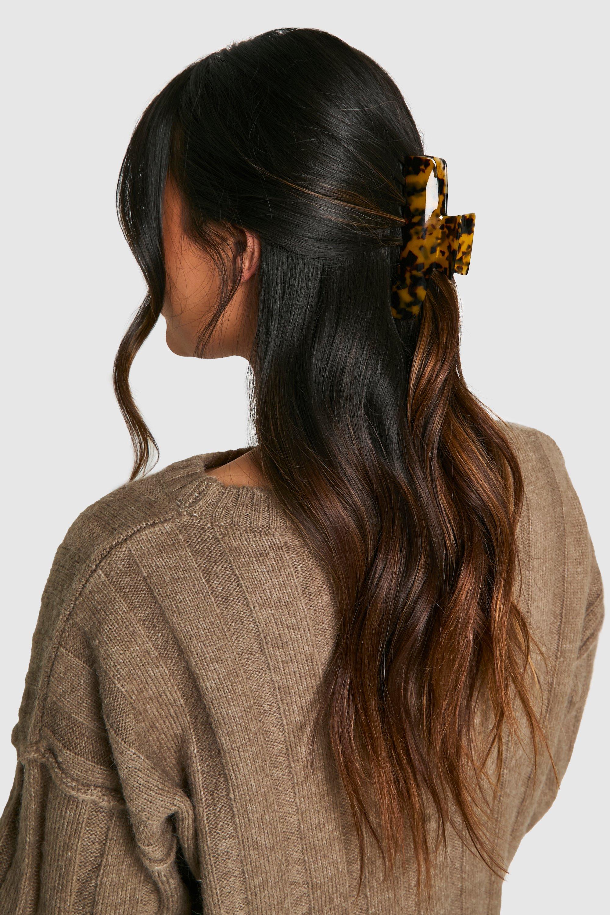 Click to view product details and reviews for Womens Tortoiseshell Oversized Hair Claw Clip Brown One Size Brown.