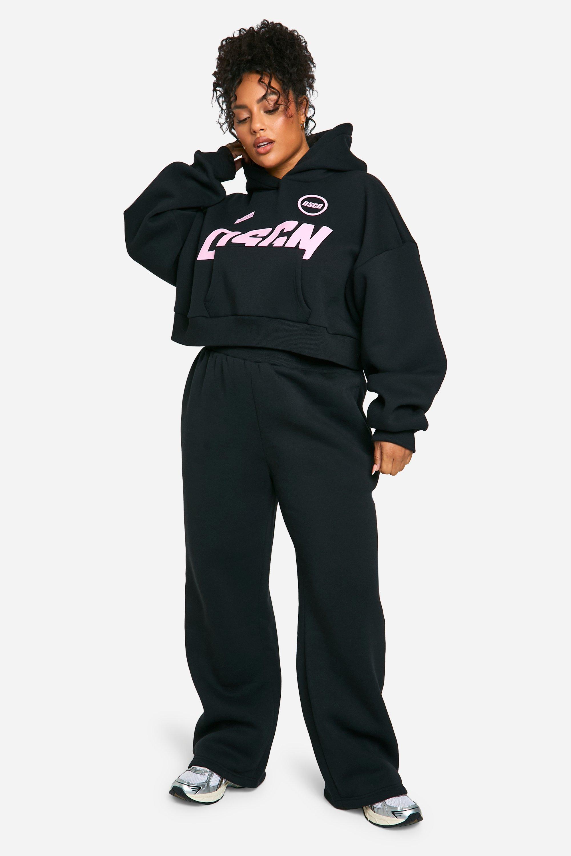 Womens Plus Dsgn Straight Leg Jogger - Black - 18, Black