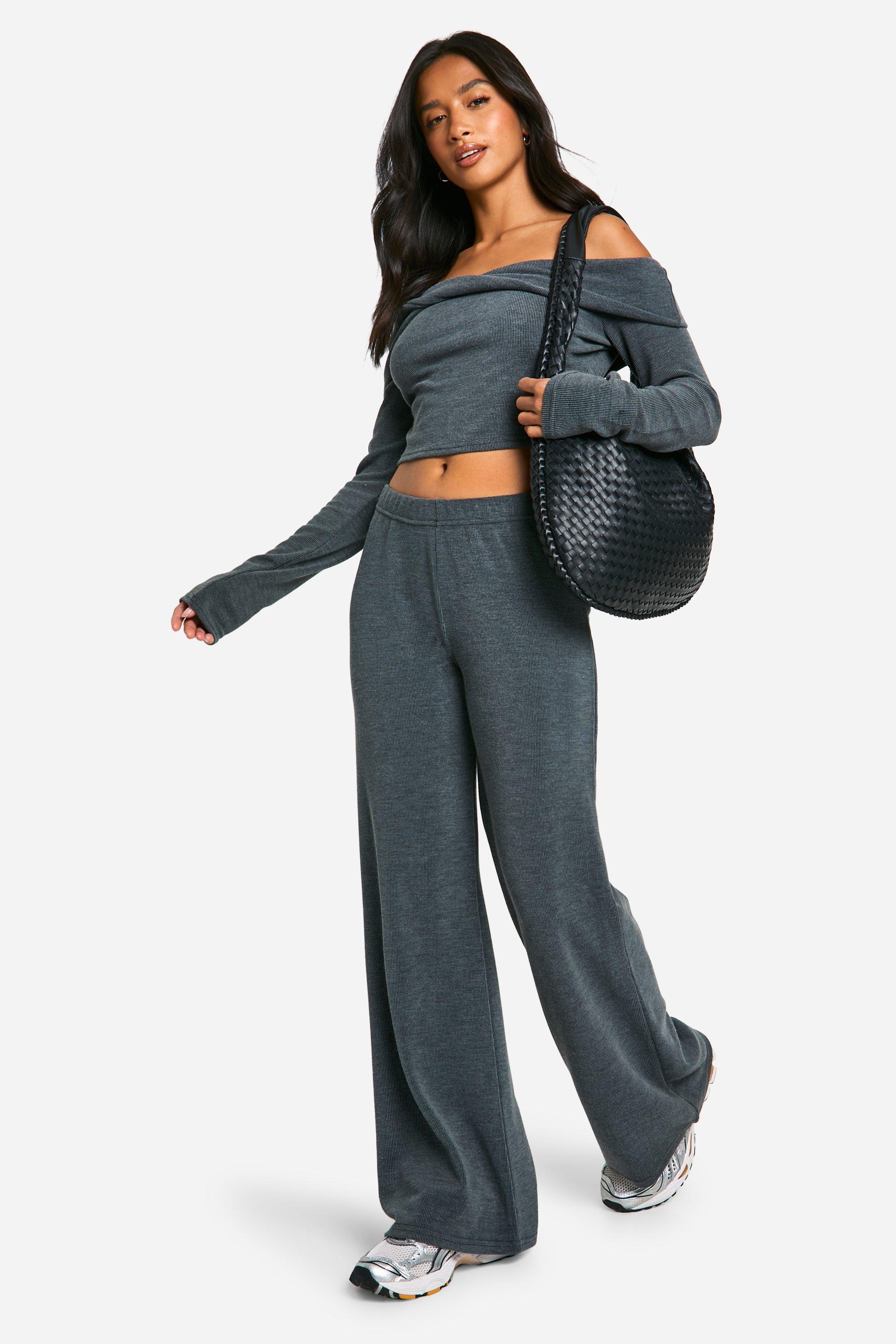"Petite" - Ensemble Avec Crop Top Et Pantalon Large 