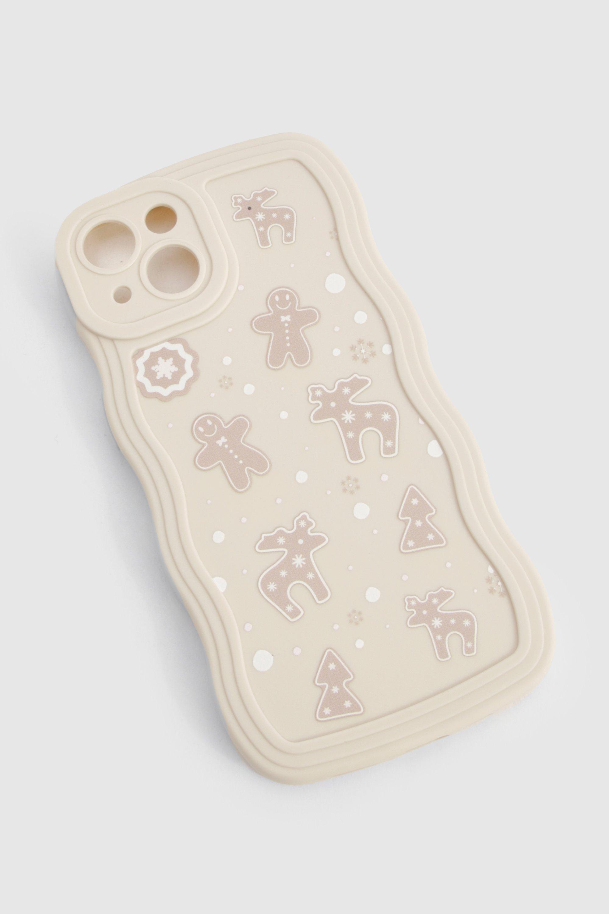 Womens Tonal Christmas Phone Case - Beige - Iphone 12-12 Pro, Beige