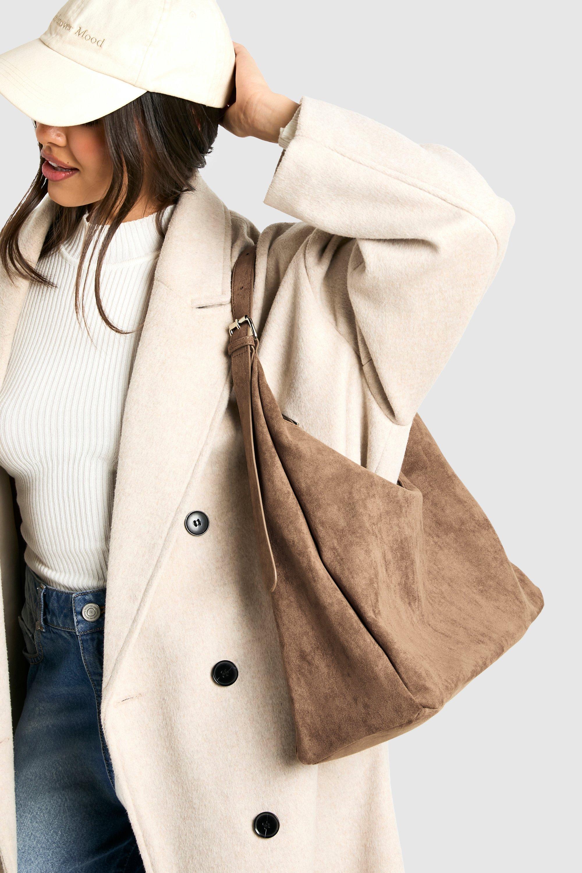 Click to view product details and reviews for Womens Faux Suede Slouchy Shoulder Bag Beige One Size Beige.