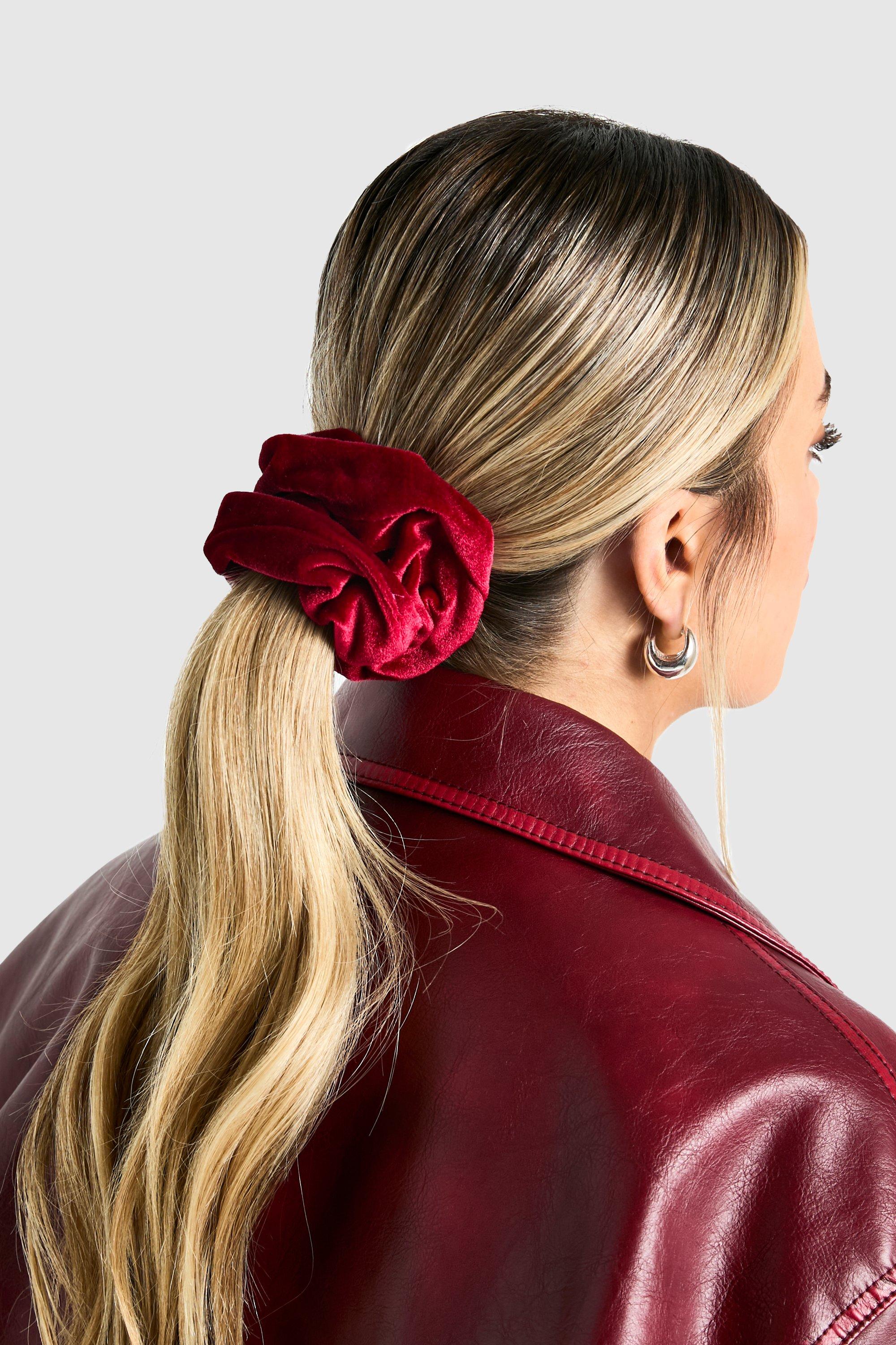 Click to view product details and reviews for Womens Christmas Bauble Velvet Scrunchie Red One Size Red.