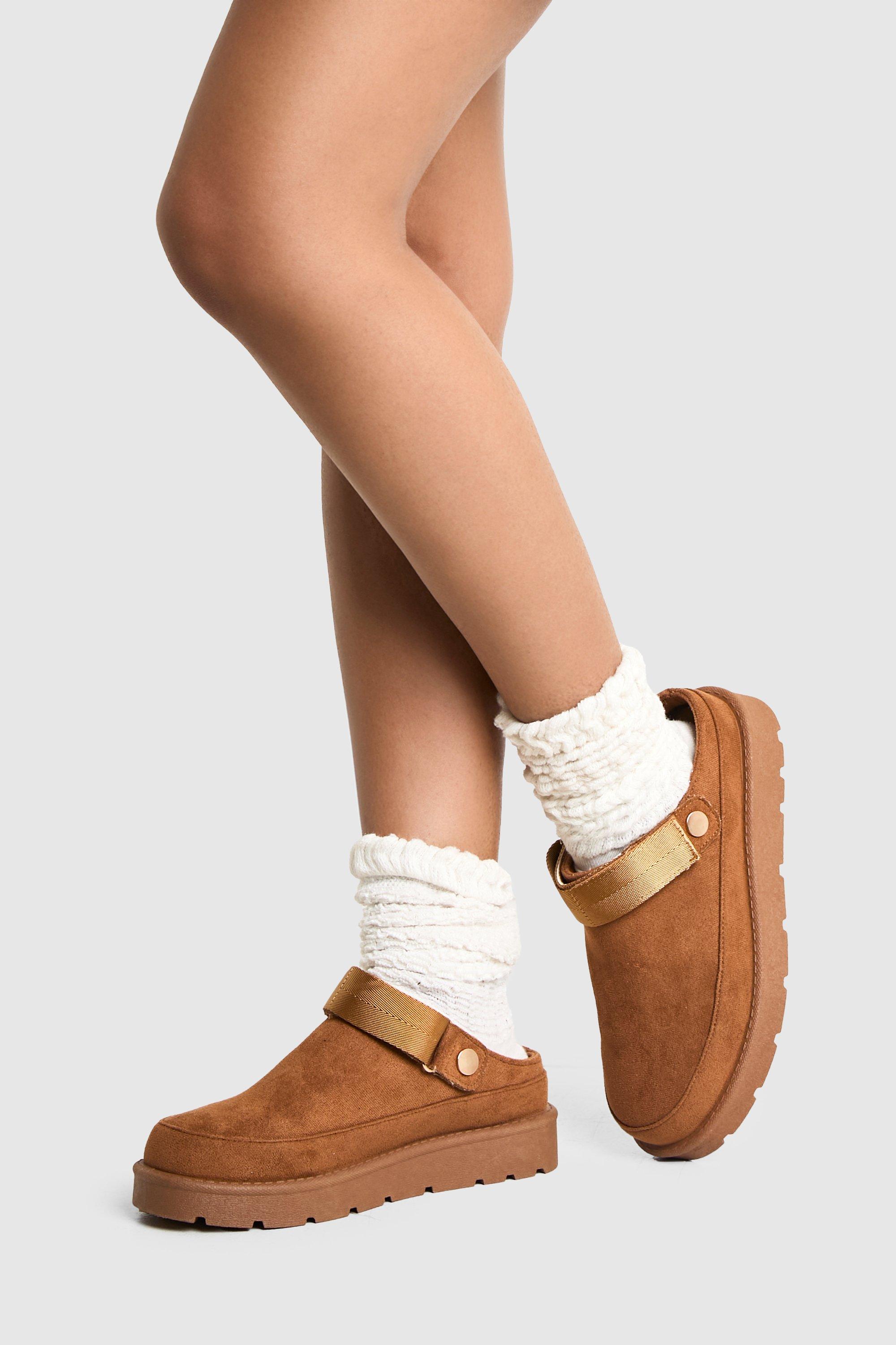 Boohoo Hakken Met Hielbandjes, Chestnut