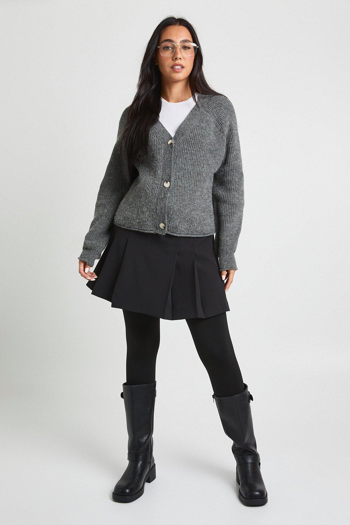 Image of Collant termici Premaman foderati in fleece con supporto per la pancia, Nero
