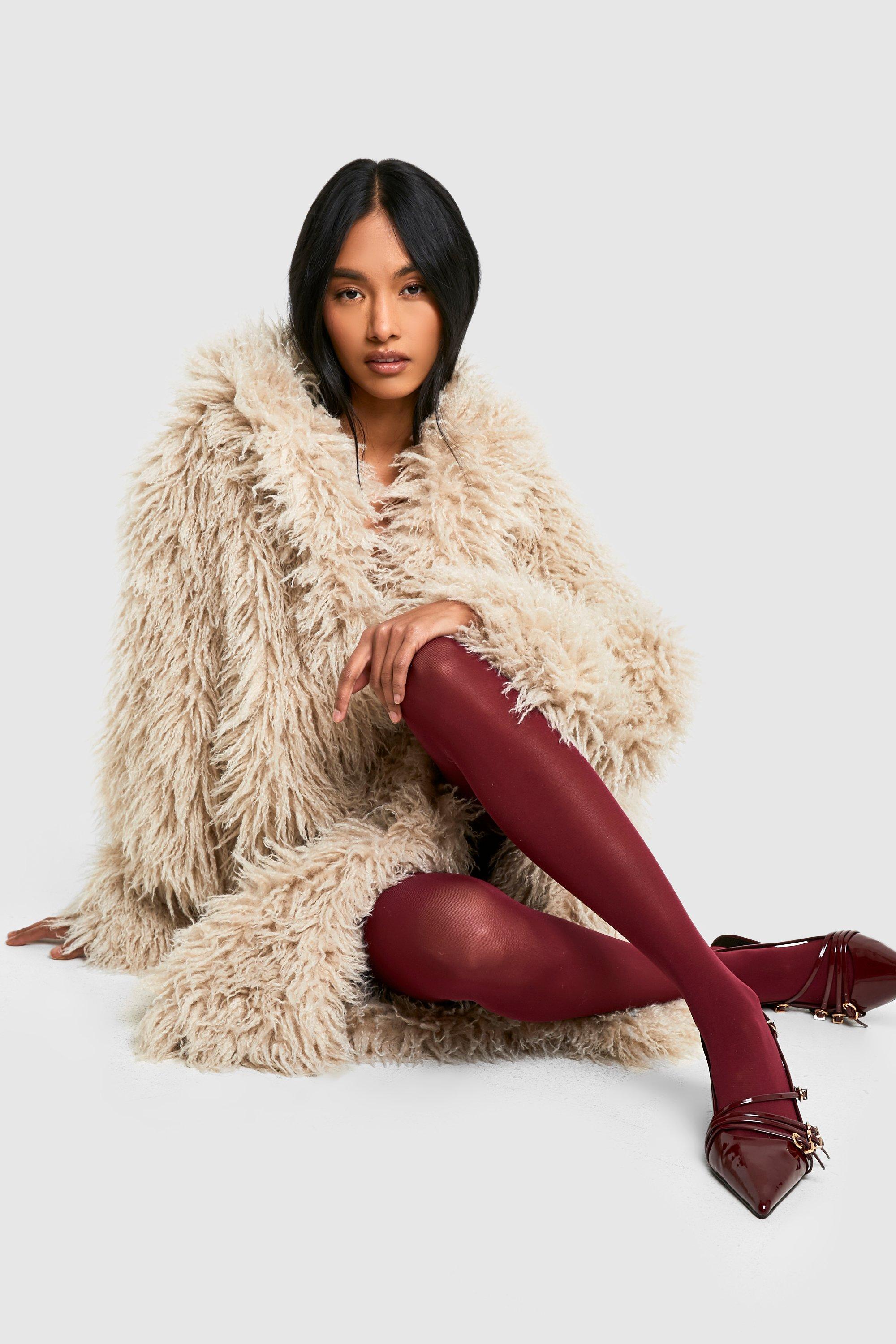 Image of Collant spessi bordeaux, Rosso