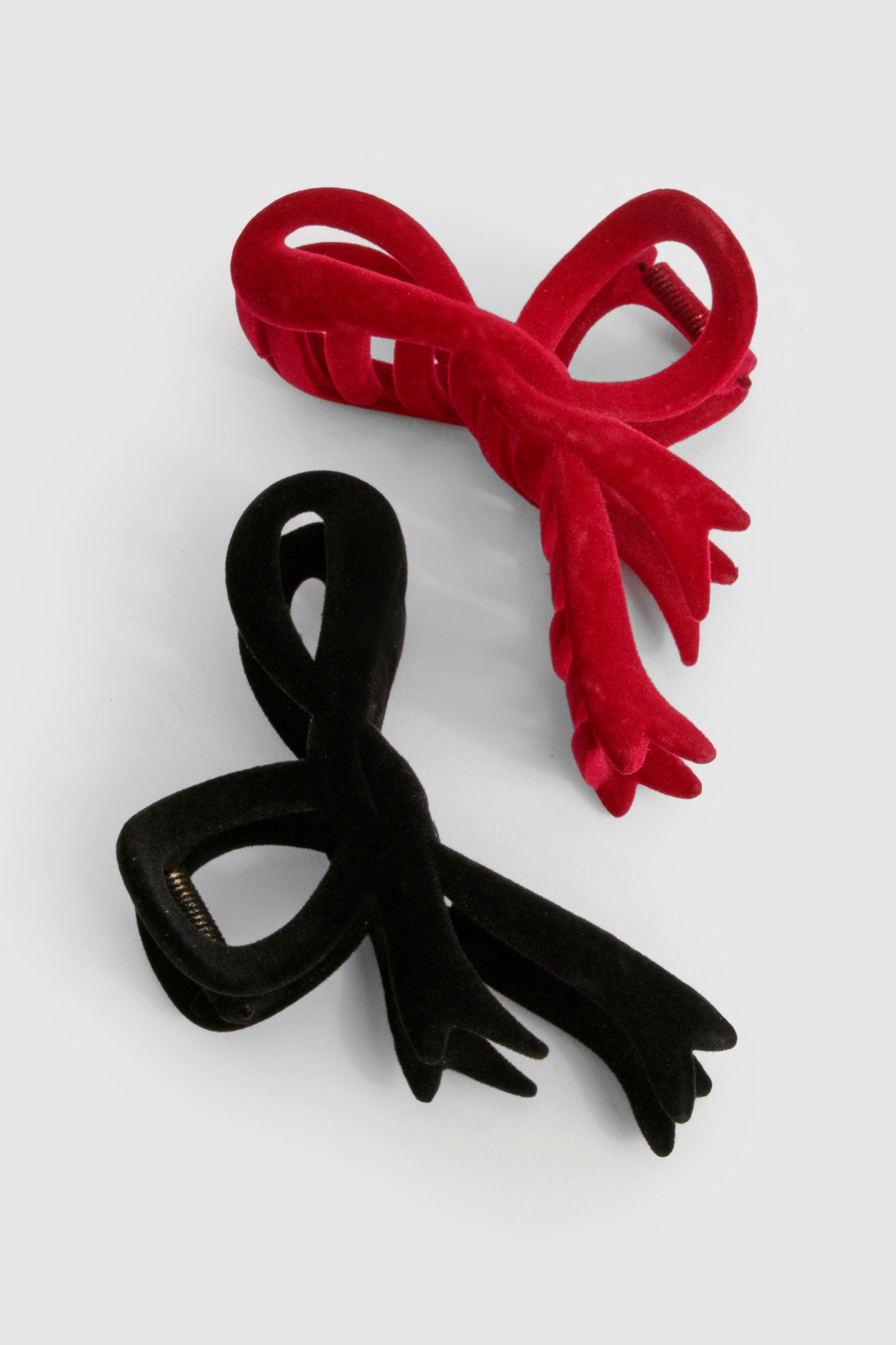 Click to view product details and reviews for Womens 2 Pack Velvet Bow Hair Clips Multi One Size Multi.