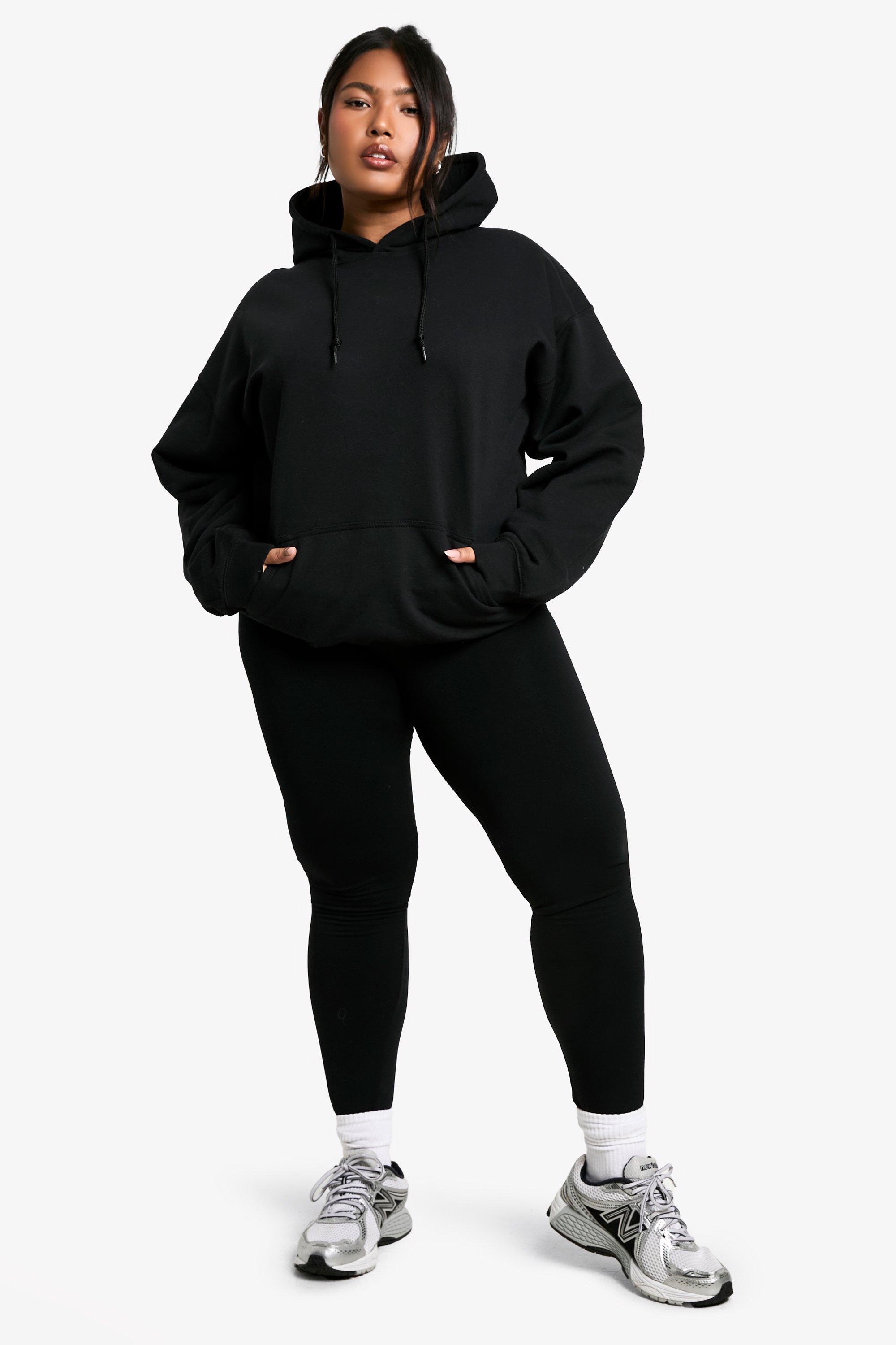 Image of Legging Plus Size super morbidi foderati in fleece, Nero
