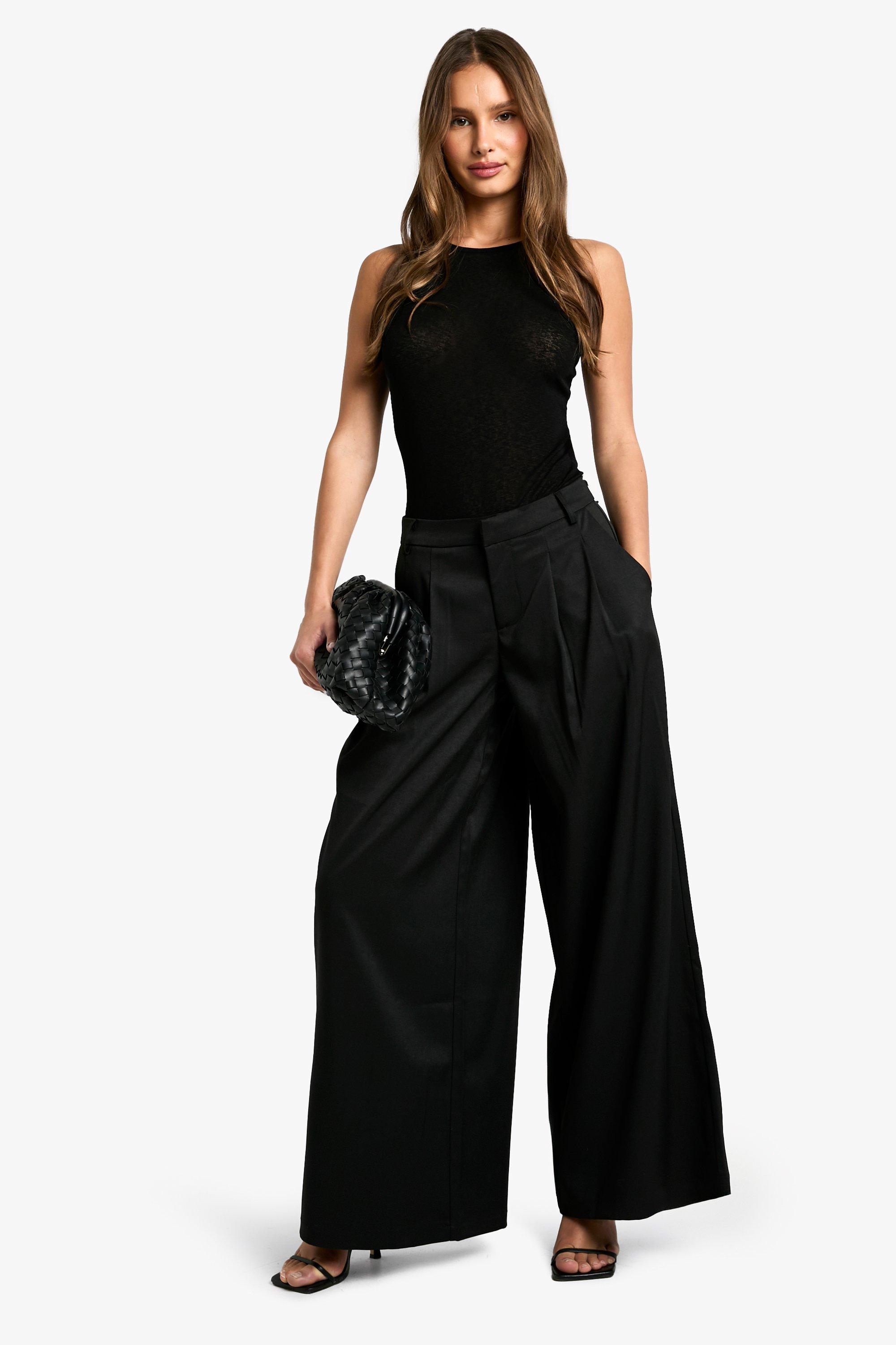 Image of Pantaloni sartoriali a gamba super ampia, Nero