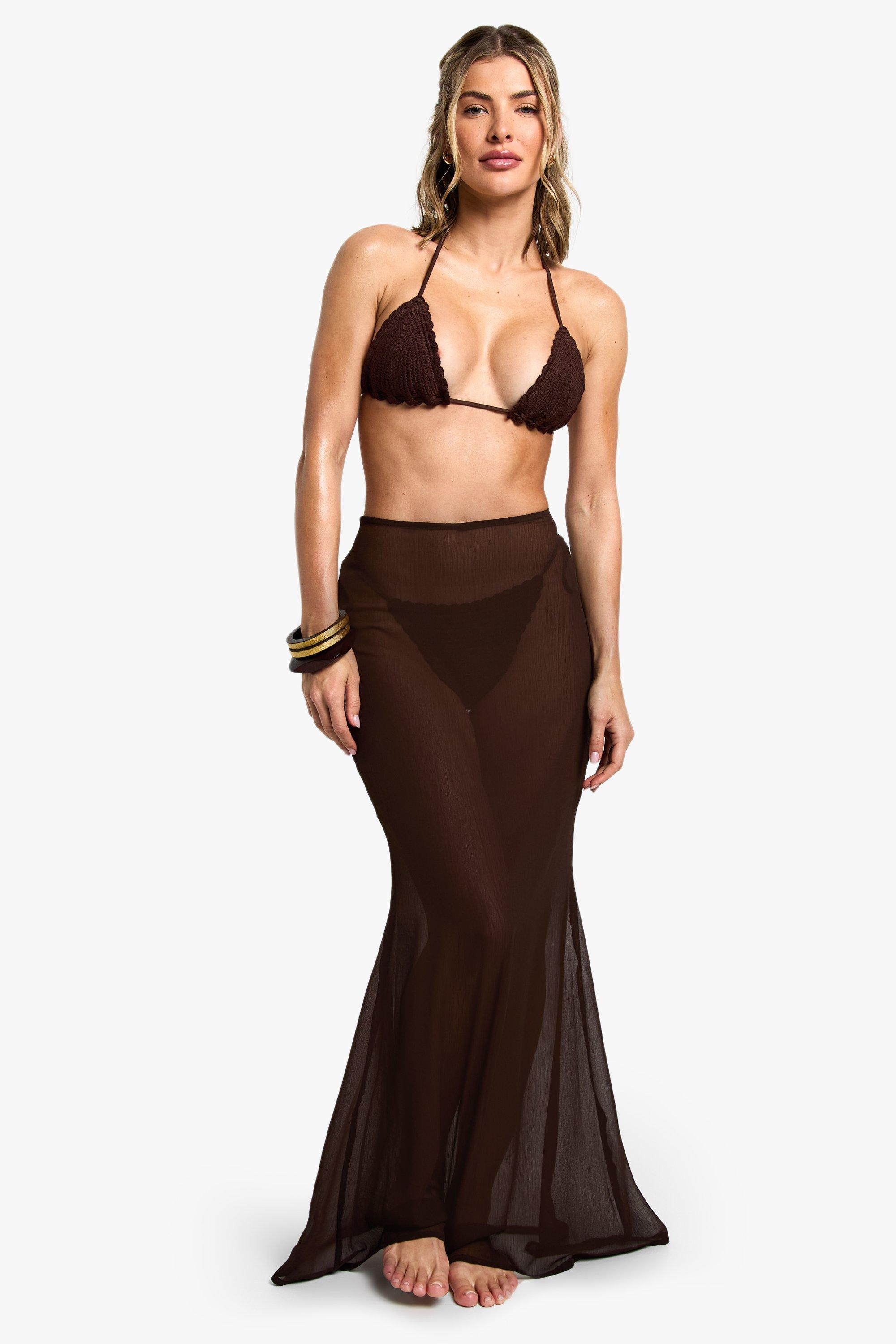 Image of Gonna maxi da mare Essentials, Brown
