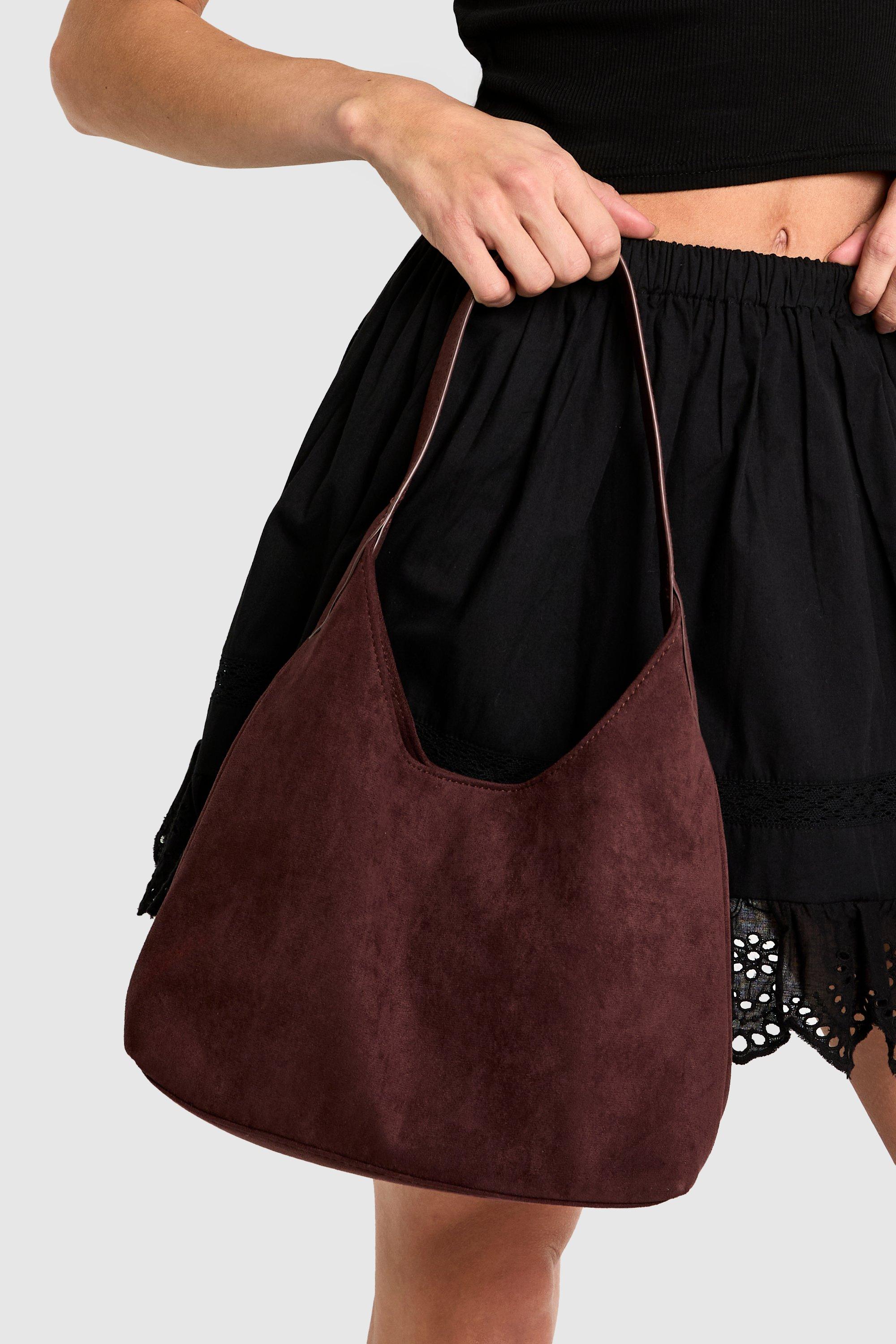 Click to view product details and reviews for Womens Faux Suede Structured Shoulder Bag Brown One Size Brown.