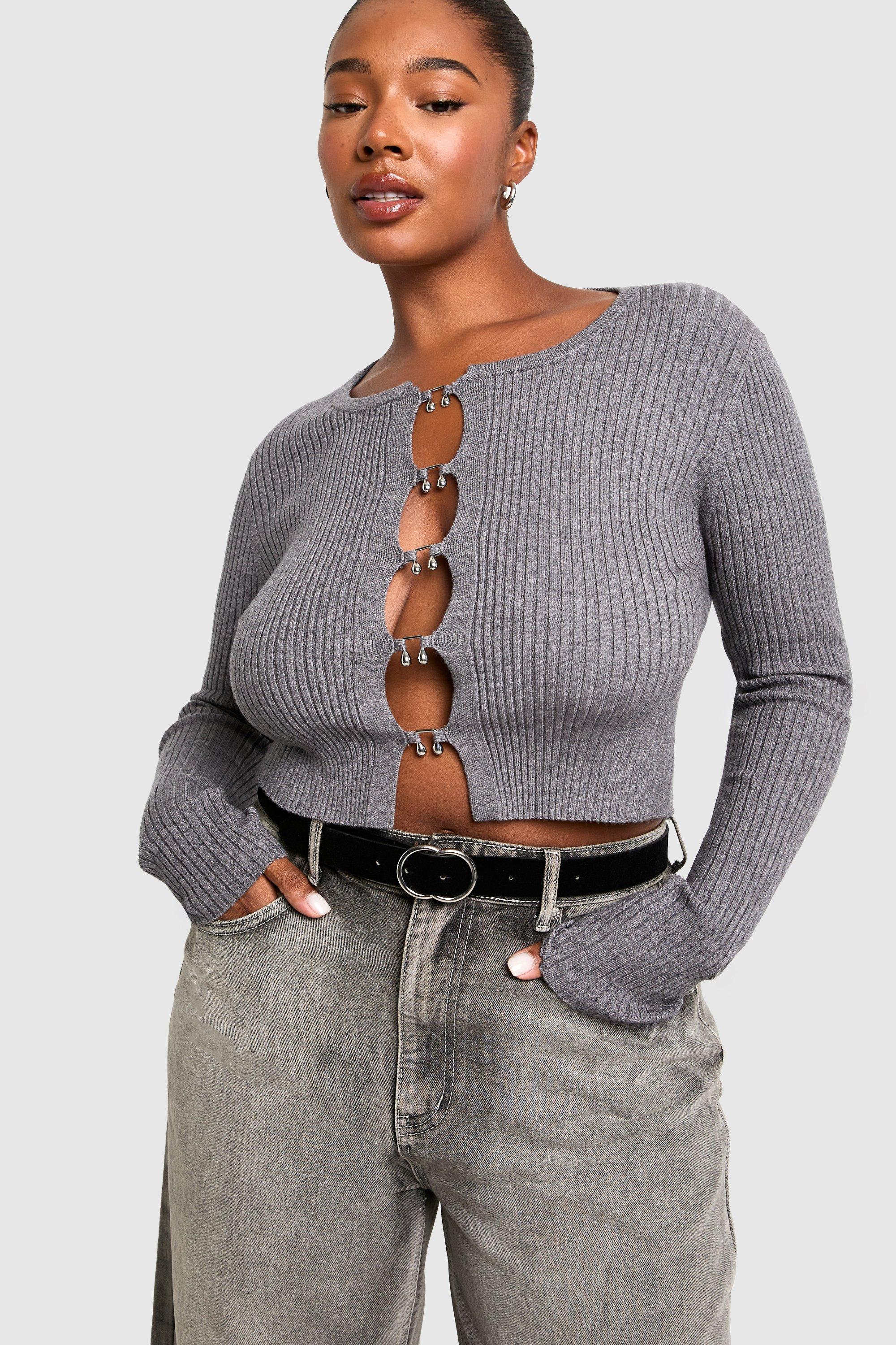 Image of Cintura Plus Size in pelle in taglio maschile con doppio anello, Nero