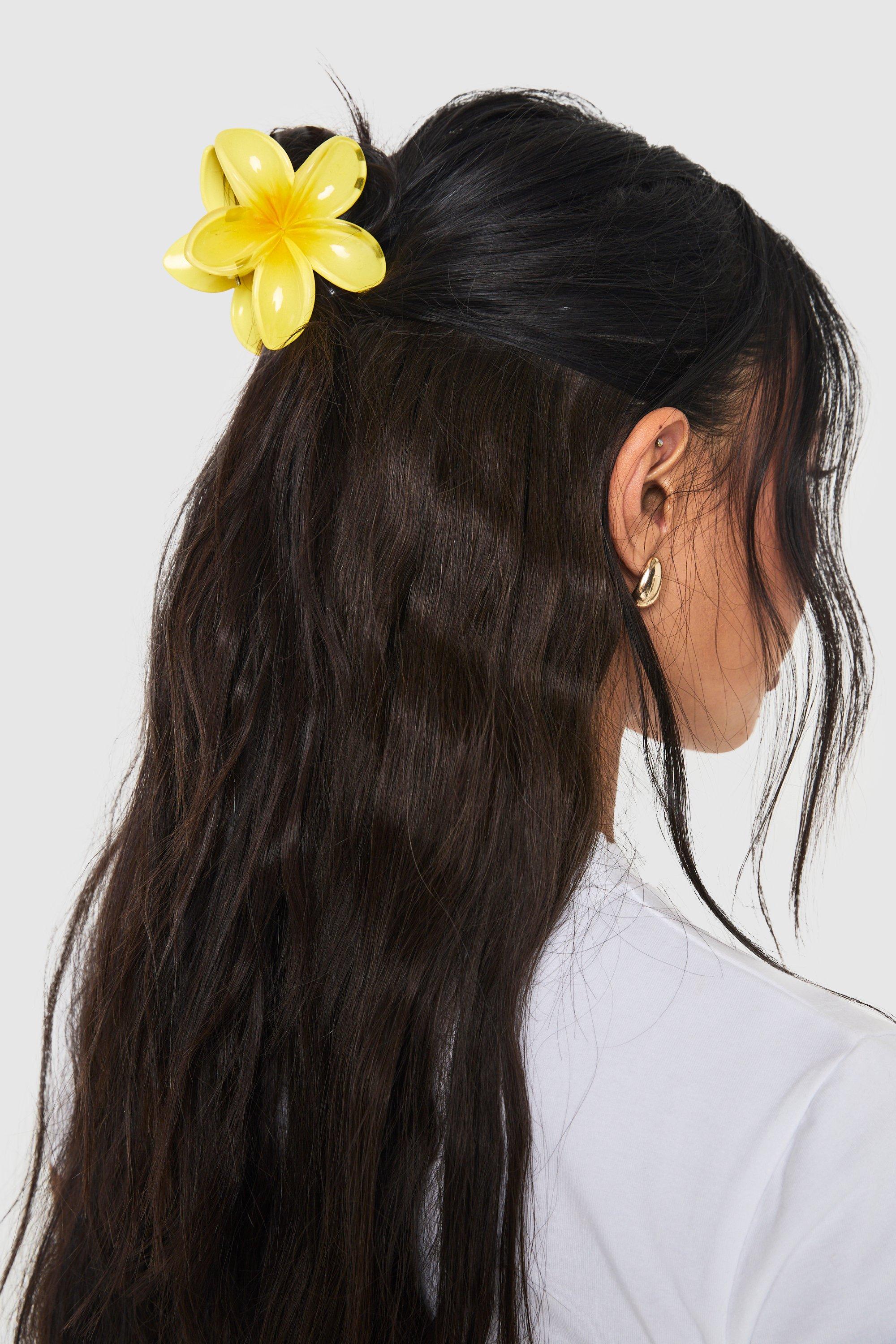 Click to view product details and reviews for Womens Large Flower Claw Clip Yellow One Size Yellow.