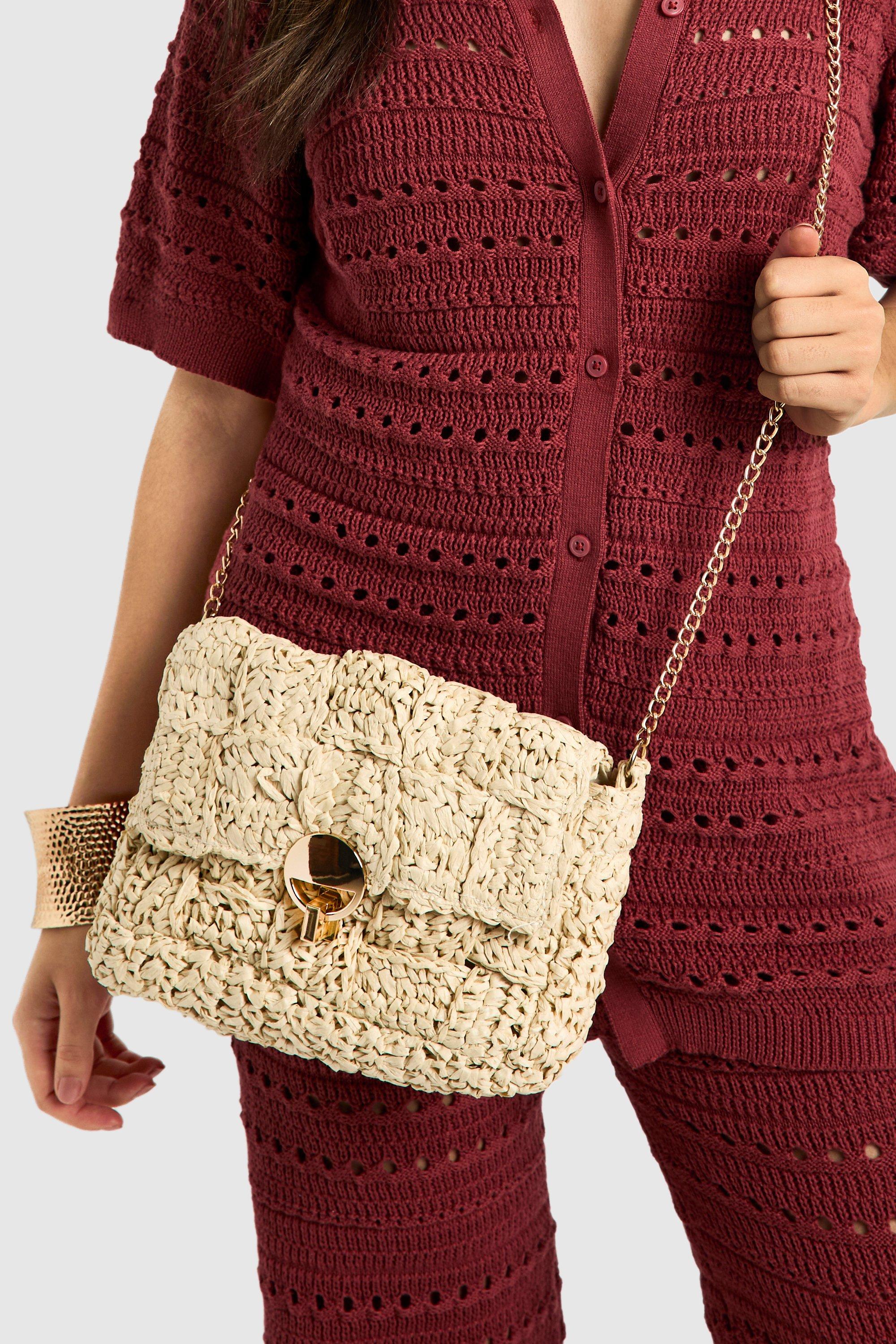 Click to view product details and reviews for Womens Straw Cross Body Bag Beige One Size Beige.