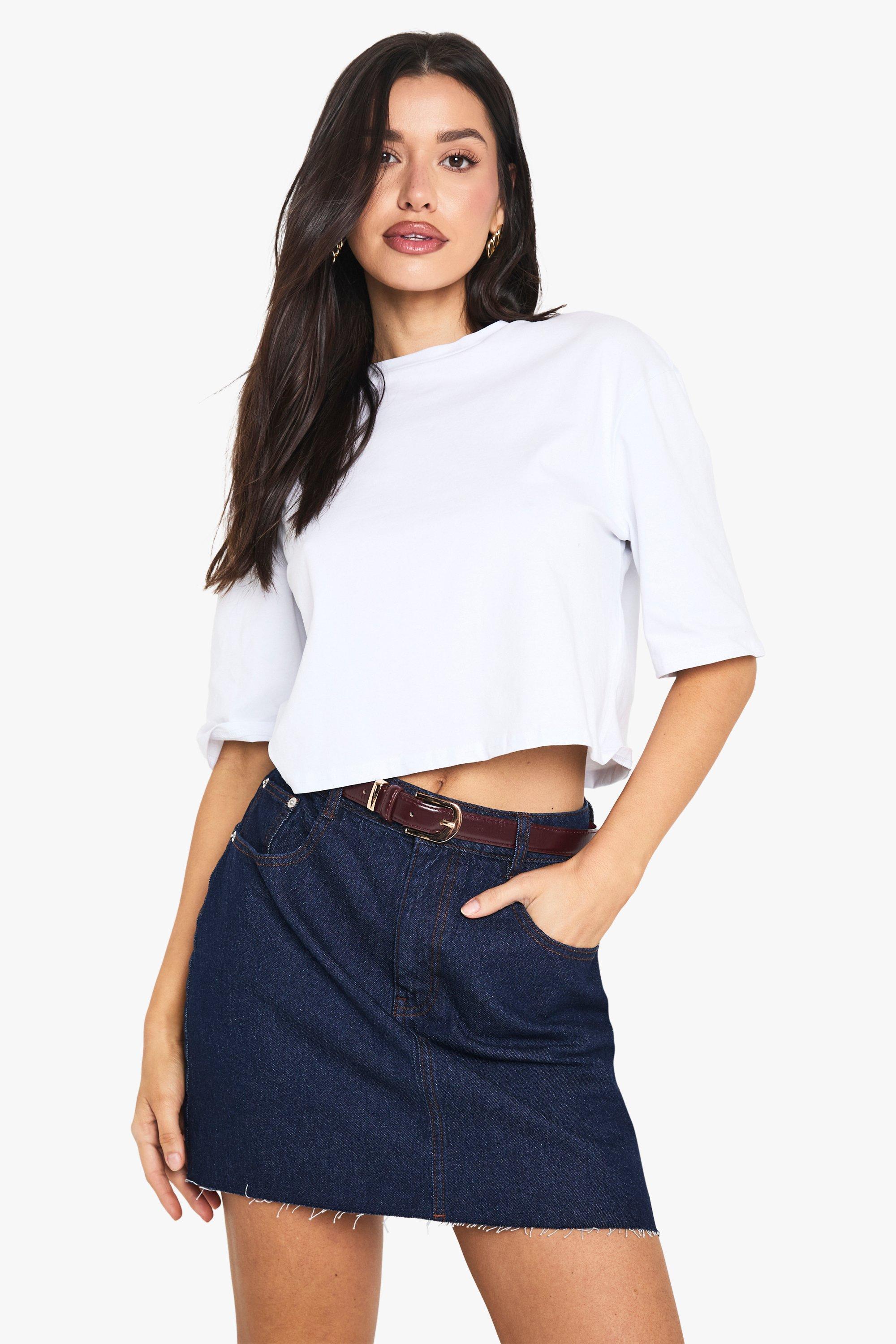 Boohoo Tall Mini Spijkerrokje, Indigo