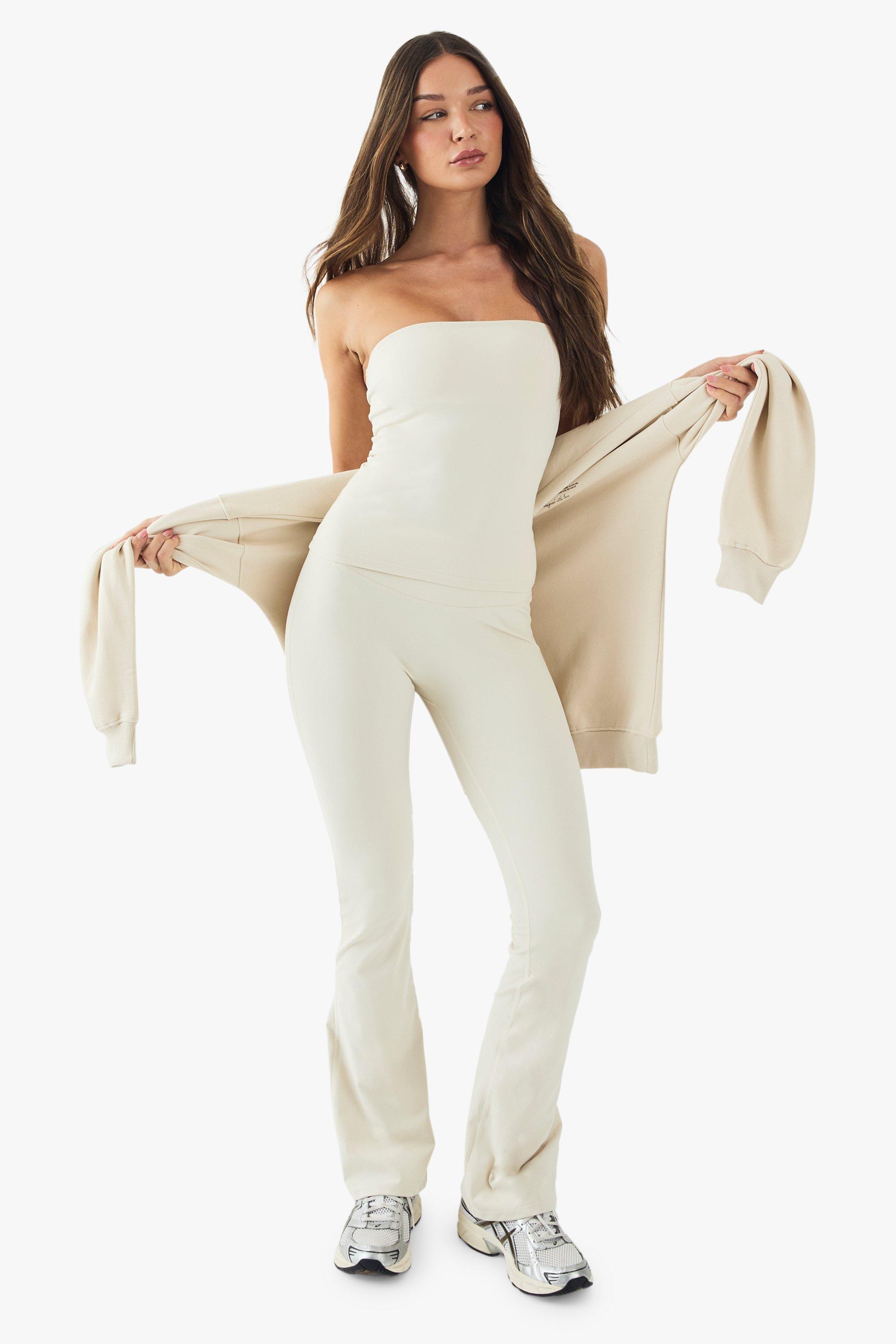 Image of Legging da yoga Premium modellanti a vita alta, Beige
