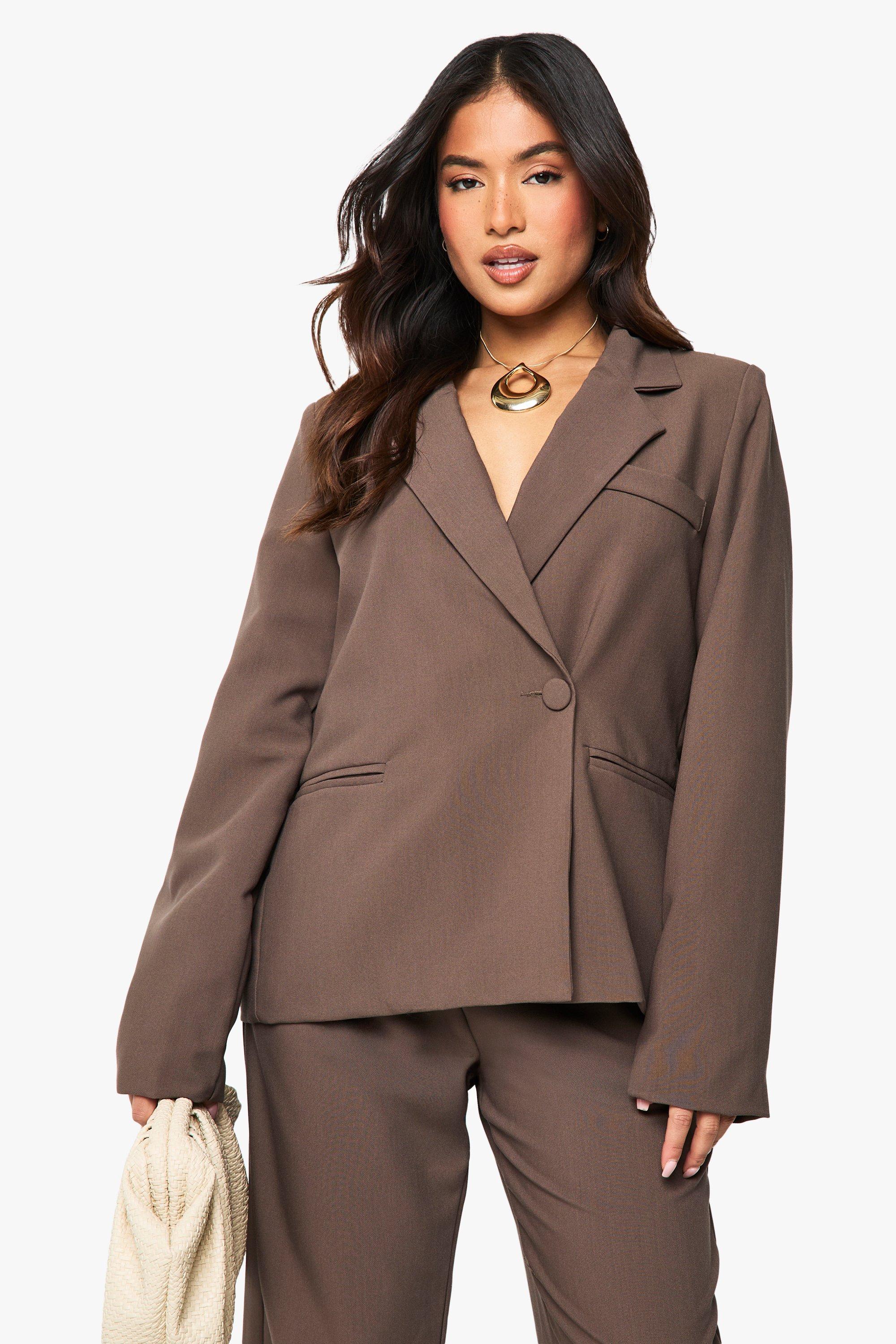 Image of Blazer Petite Essential oversize, Beige