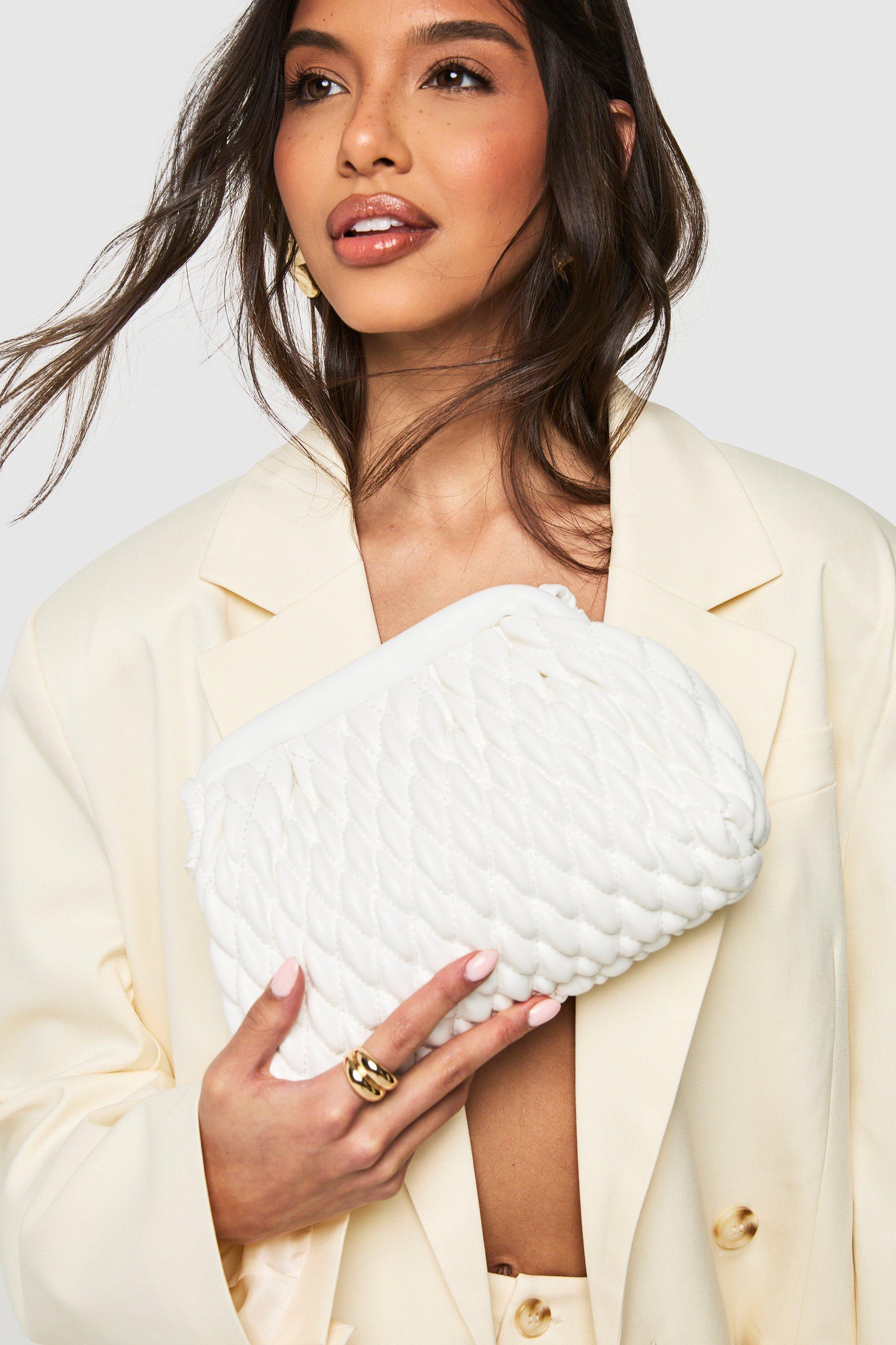 Click to view product details and reviews for Womens Woven Clutch Bag White One Size White.