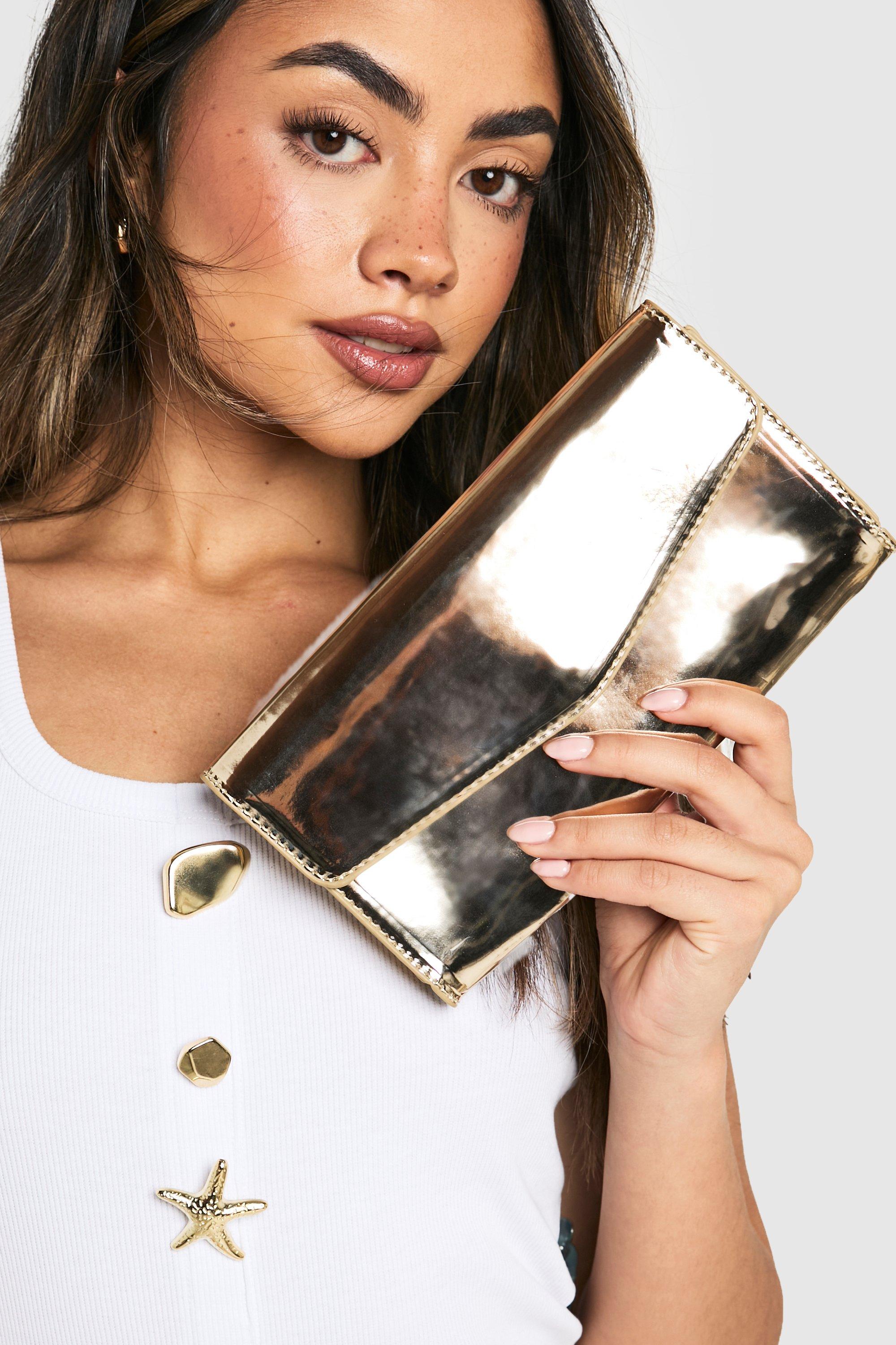 Image of Pochette ripiegata metallizzata, Metallics
