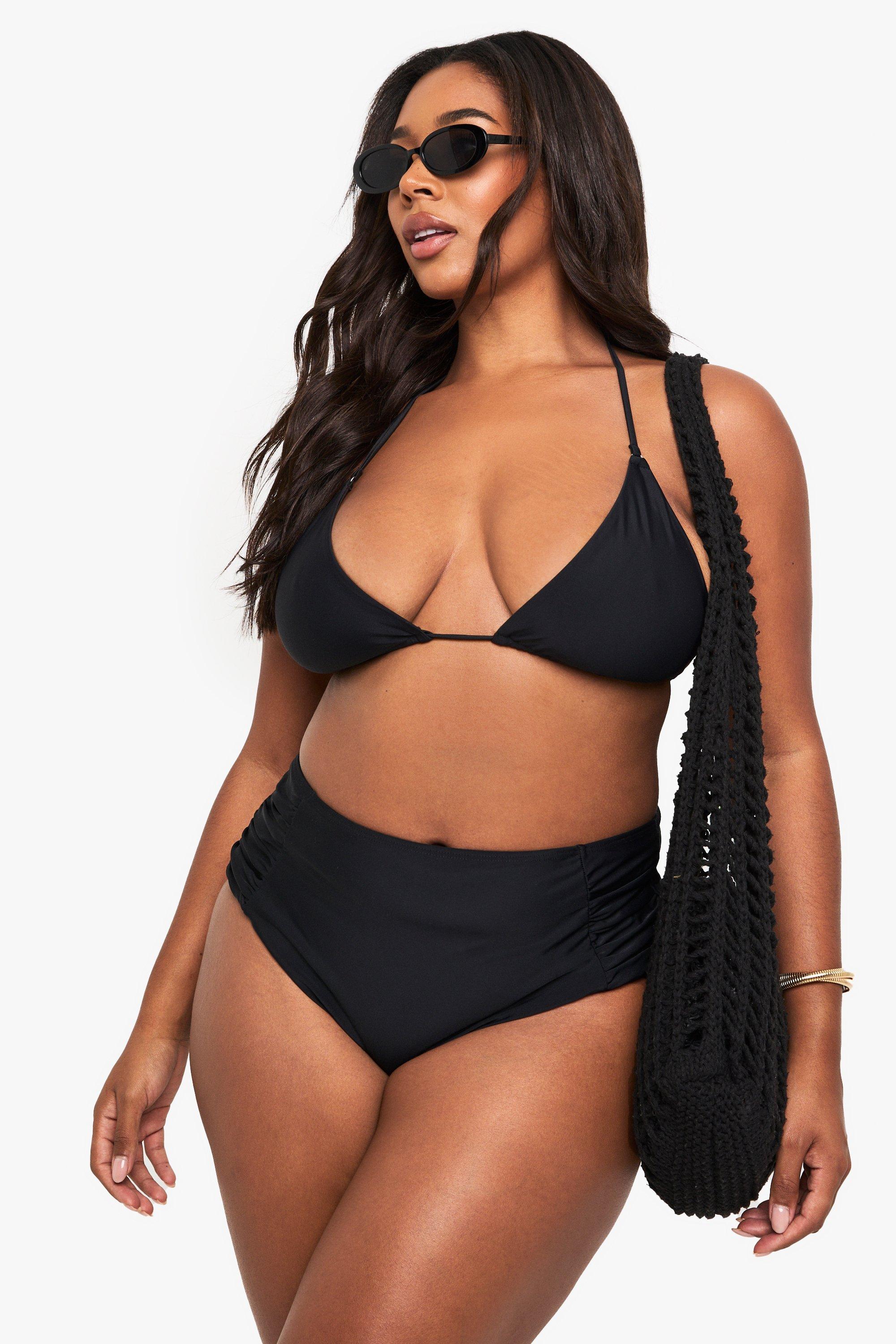 Boohoo Plus Corrigerend Bikini Broekje, Black