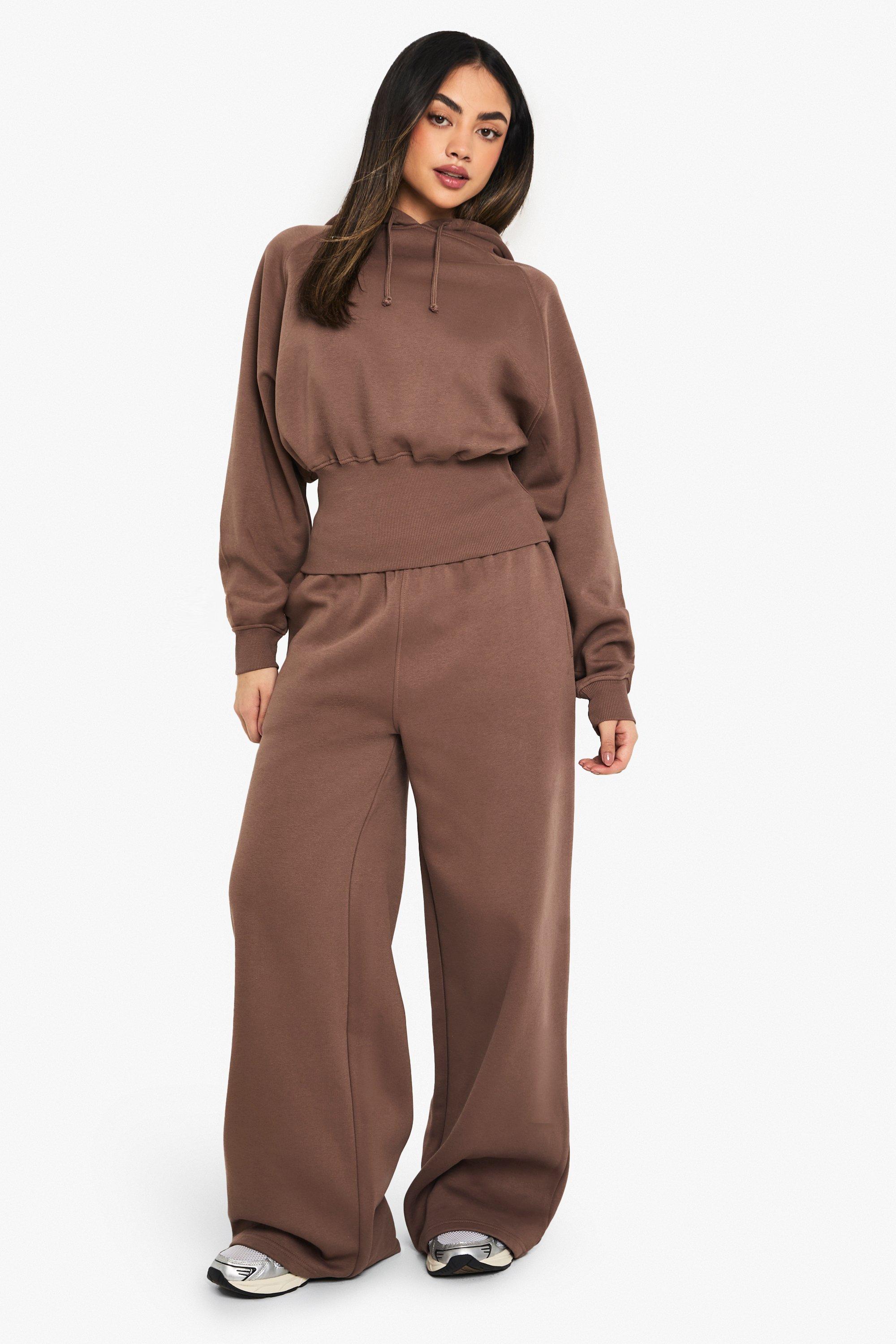 Image of Pantaloni tuta a gamba ampia, Beige