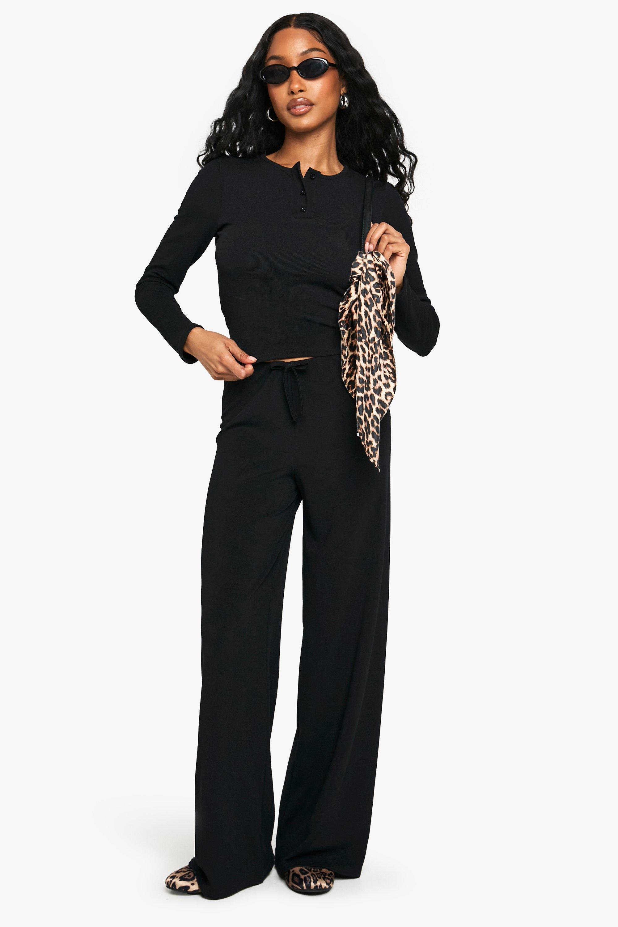 Ensemble Cotele Avec Crop Top A Manches Longues Et Pantalon 
