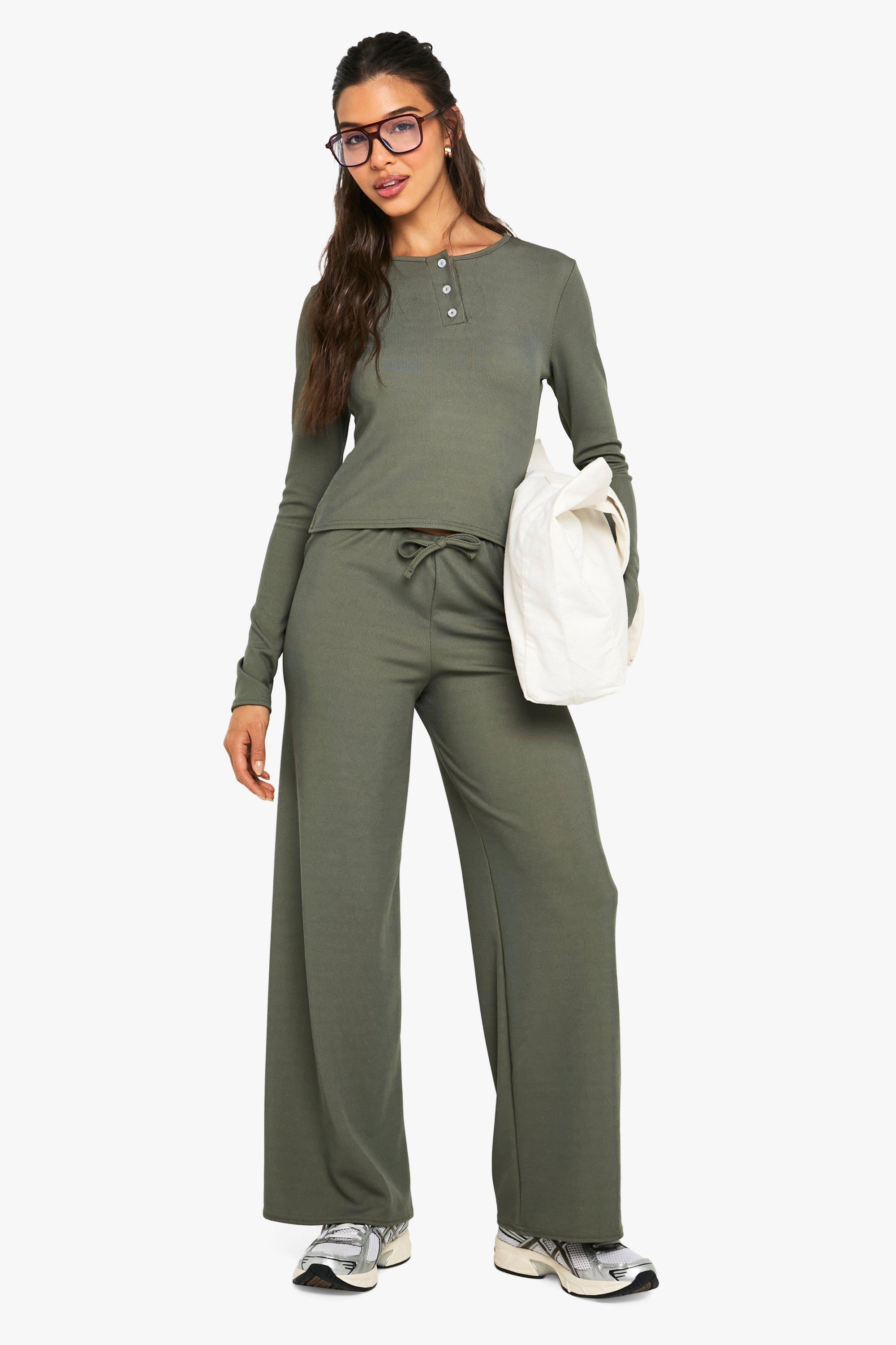 Ensemble Cotele Avec Crop Top A Manches Longues Et Pantalon 