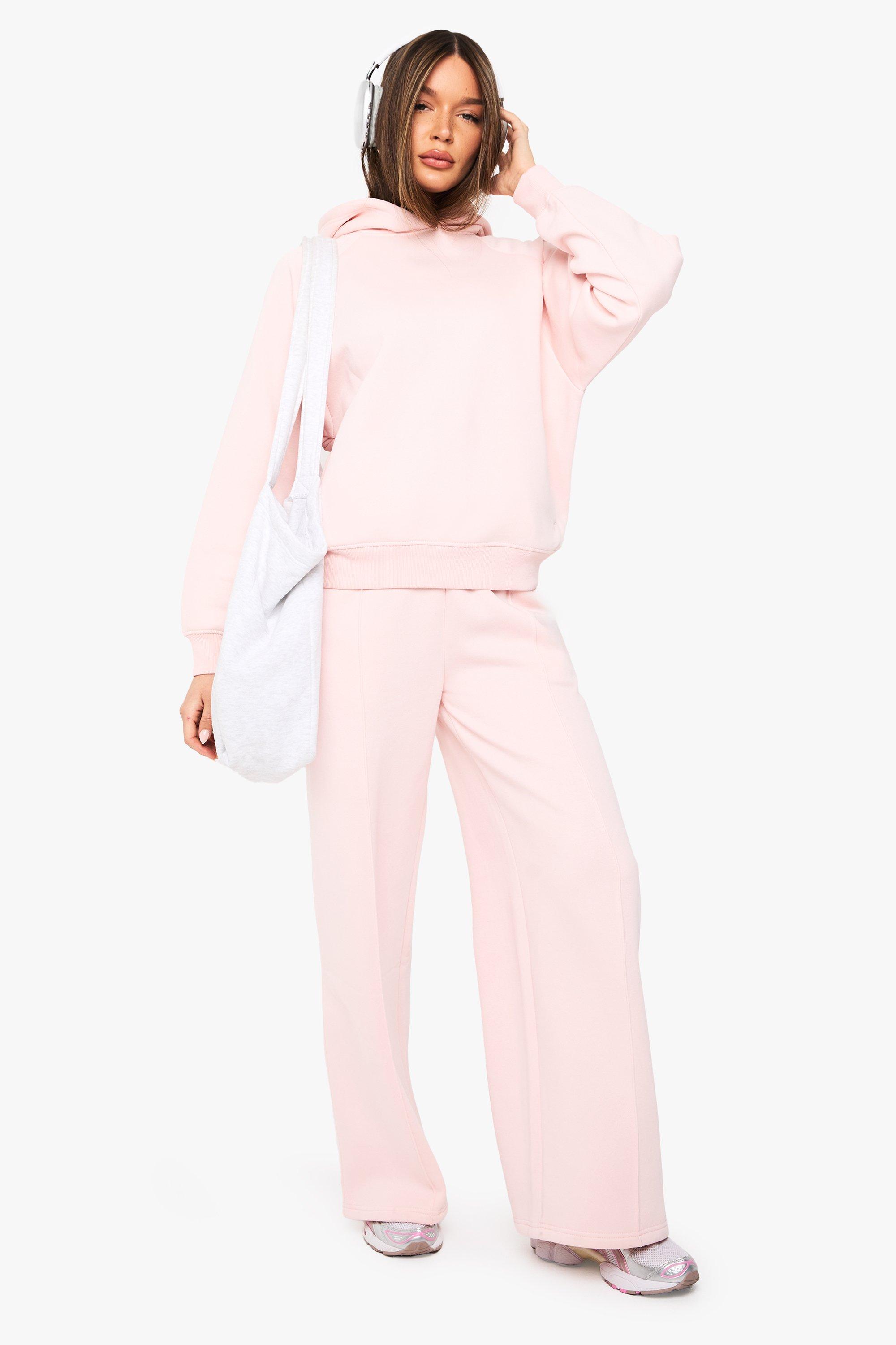 Image of Pantaloni tuta dritti con nervature, Azzurro