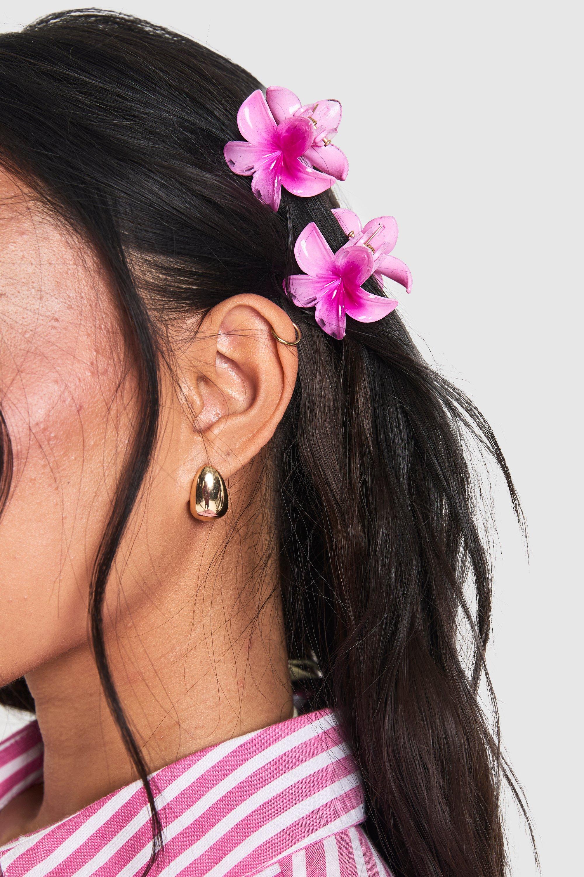 Click to view product details and reviews for Womens Small Flower Hair Clips 2 Pack Pink One Size Pink.