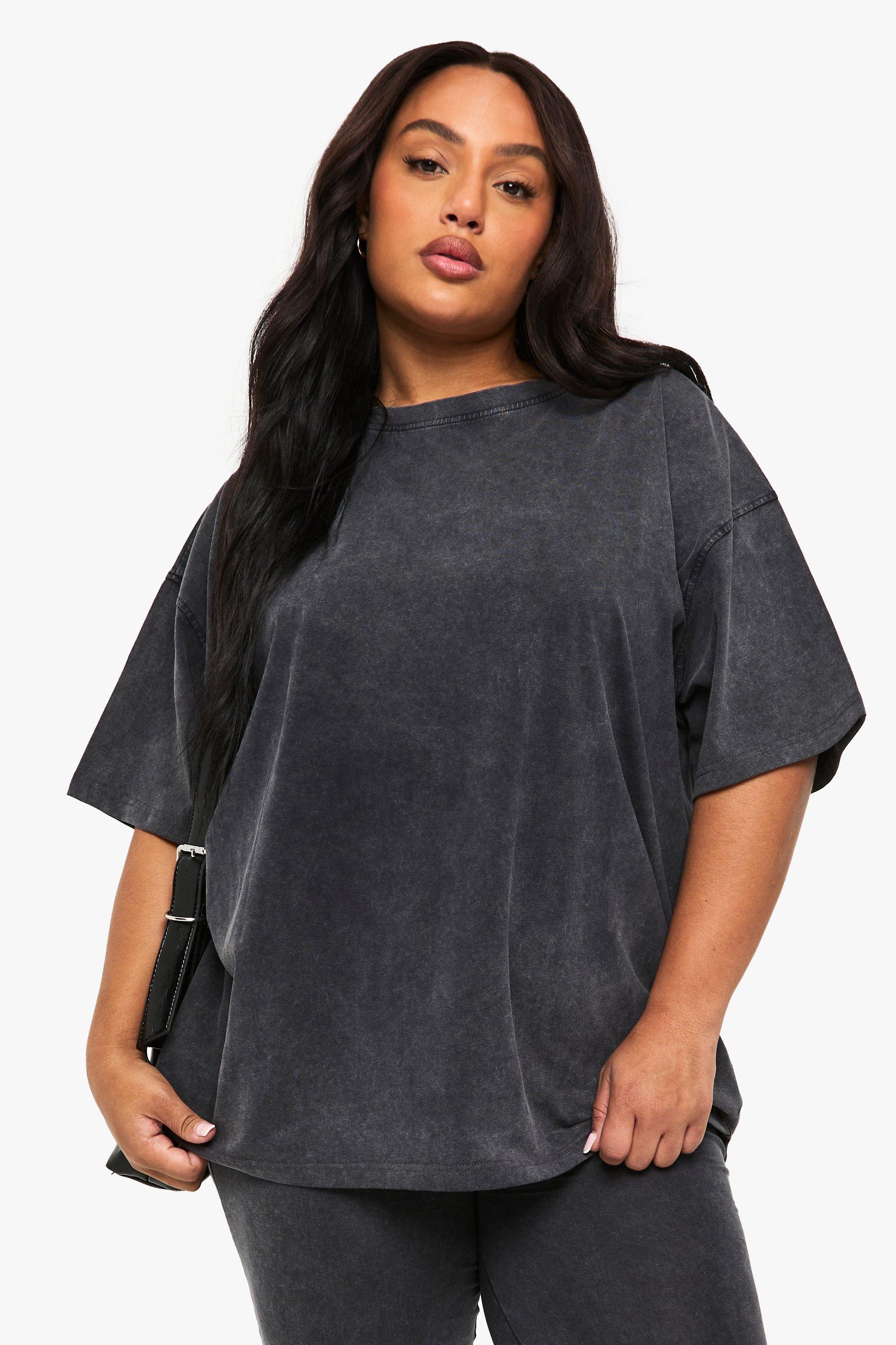 Image of TSHRIT OVERSIZE PLUS LAVAGGIO ACIDO, Grigio