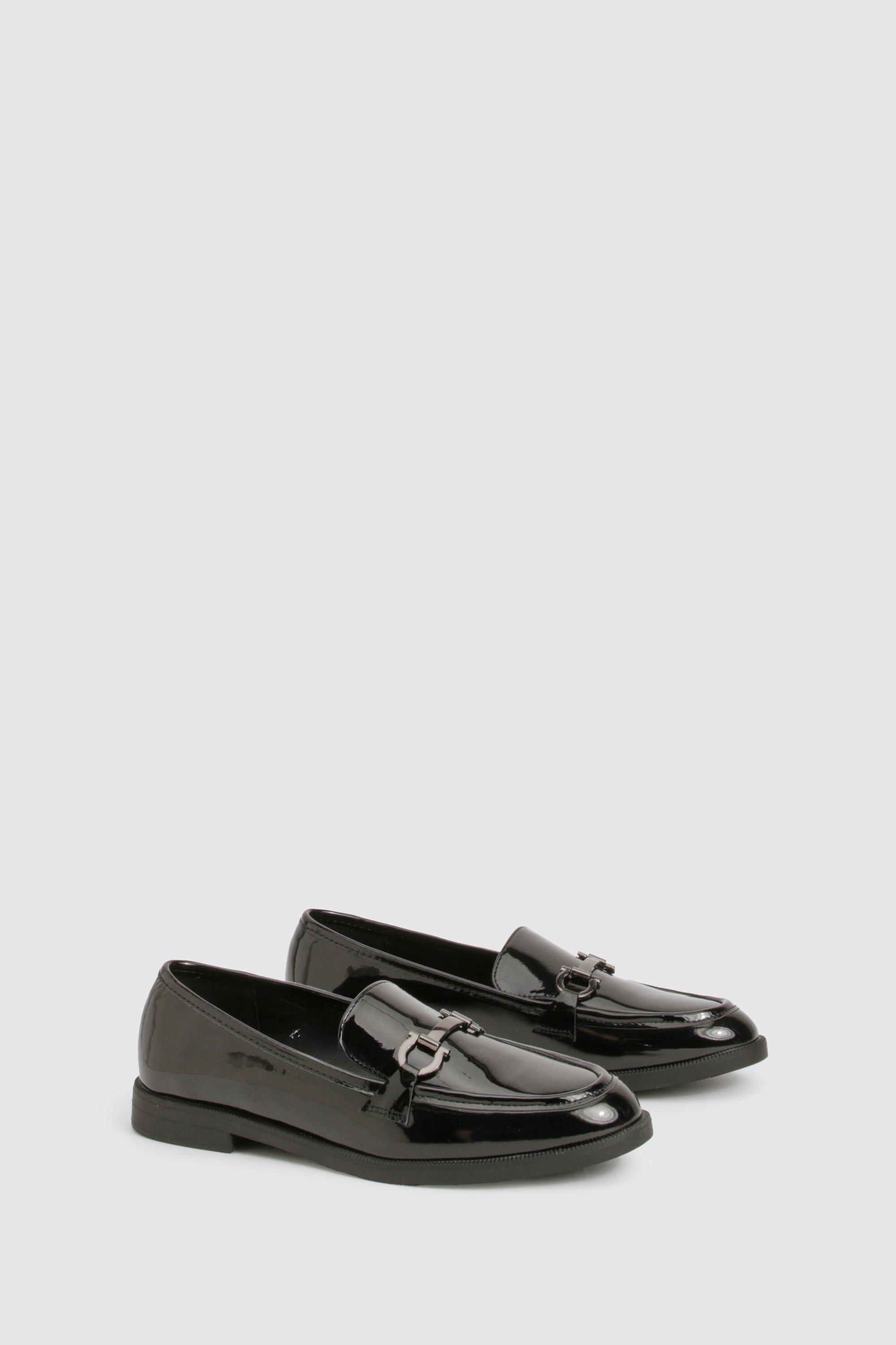 Boohoo Snaffle Loafers, Black