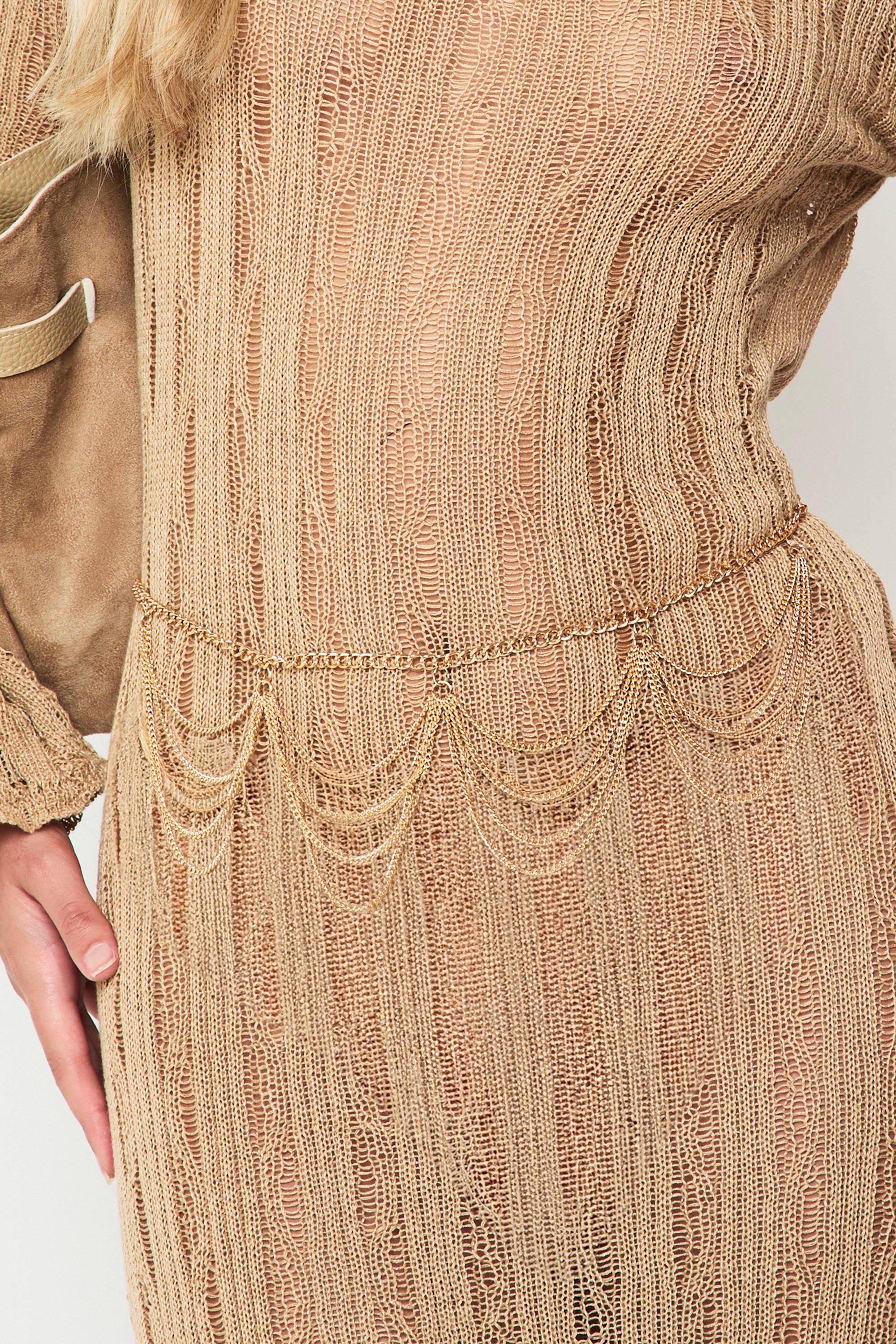 Click to view product details and reviews for Womens Plaited Chain Waist Belt Gold One Size Gold.
