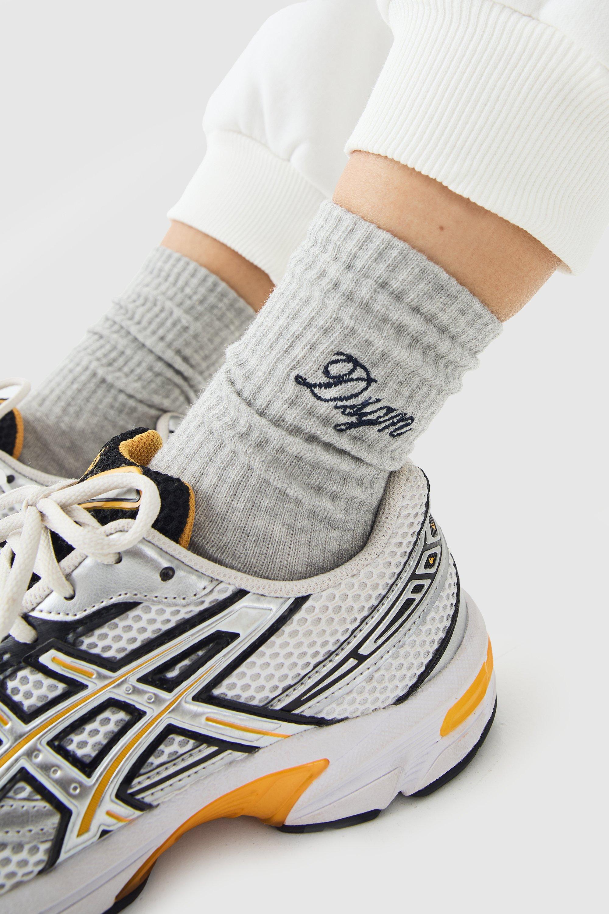 Image of Calzini sportivi con ricamo Dsgn Studio, Grigio