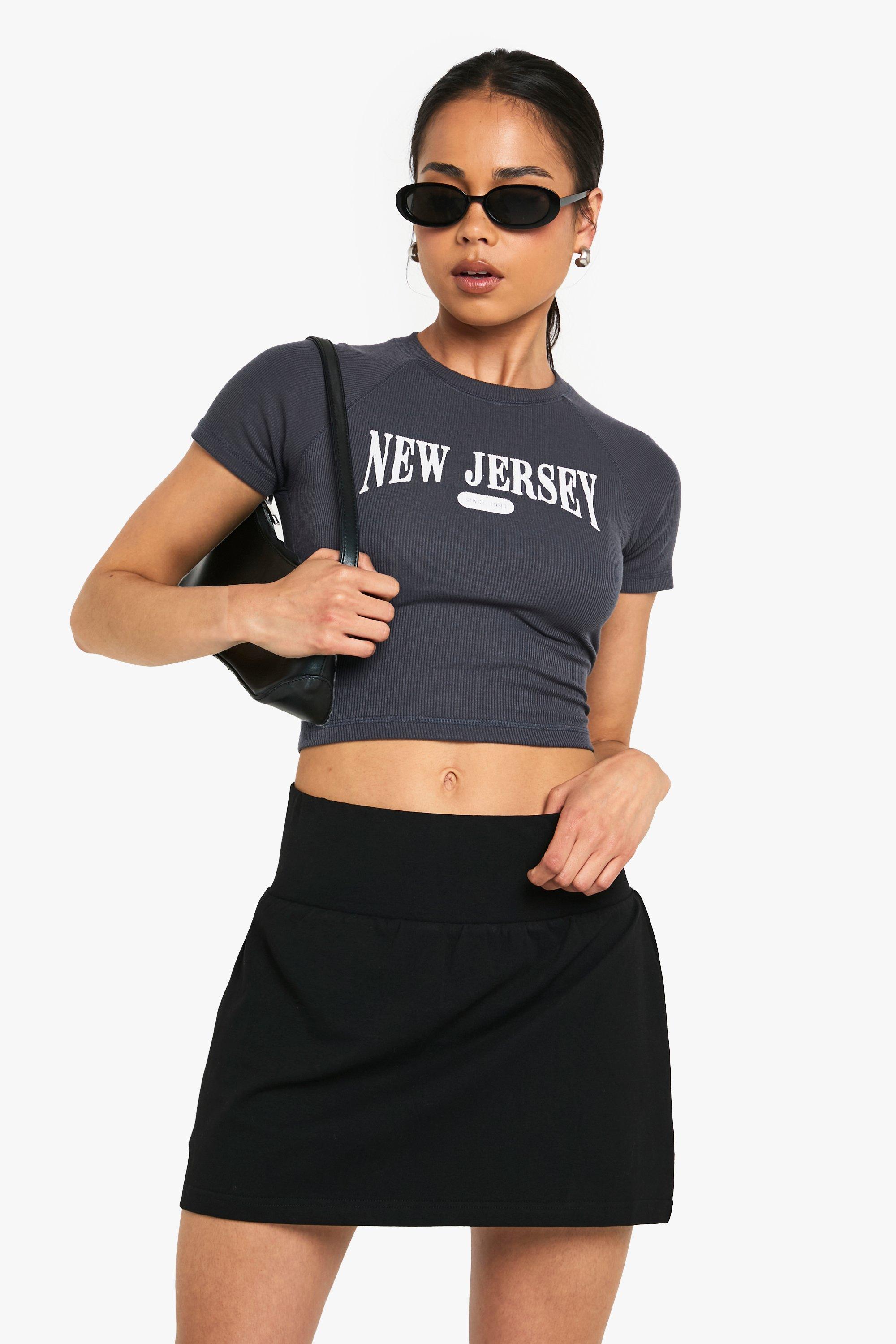 Boohoo Katoenen Mini Rokje Met Grote Tailleband, Black