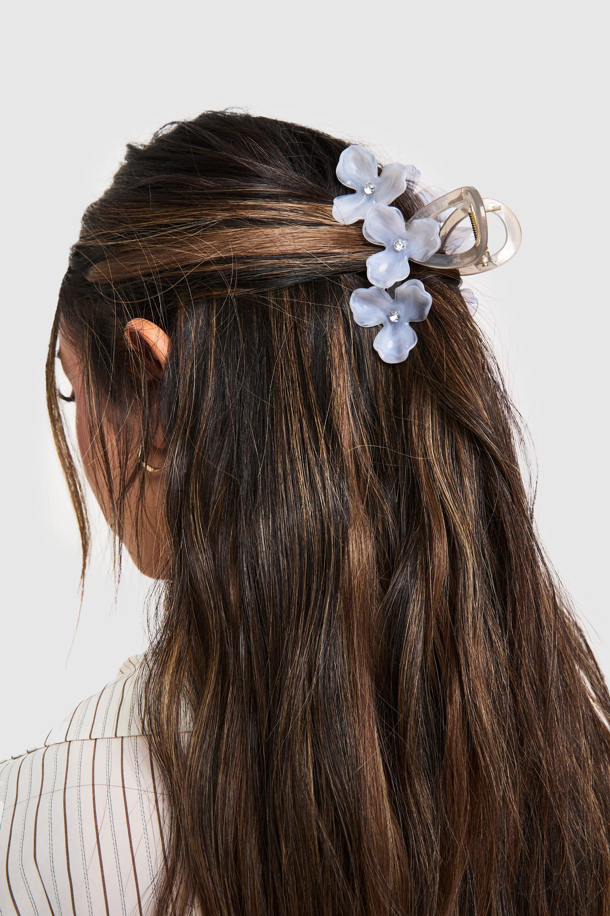 Click to view product details and reviews for Womens Flower Hair Clip Grey One Size Grey.