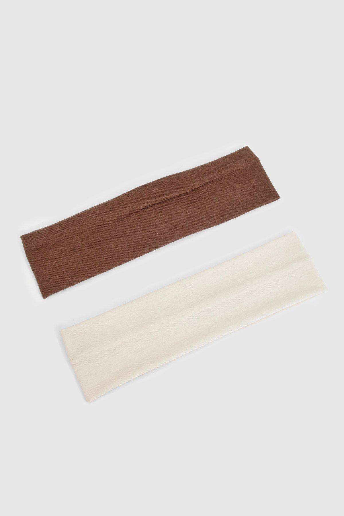 Image of Jersey Headbands 2 Pack, Brown